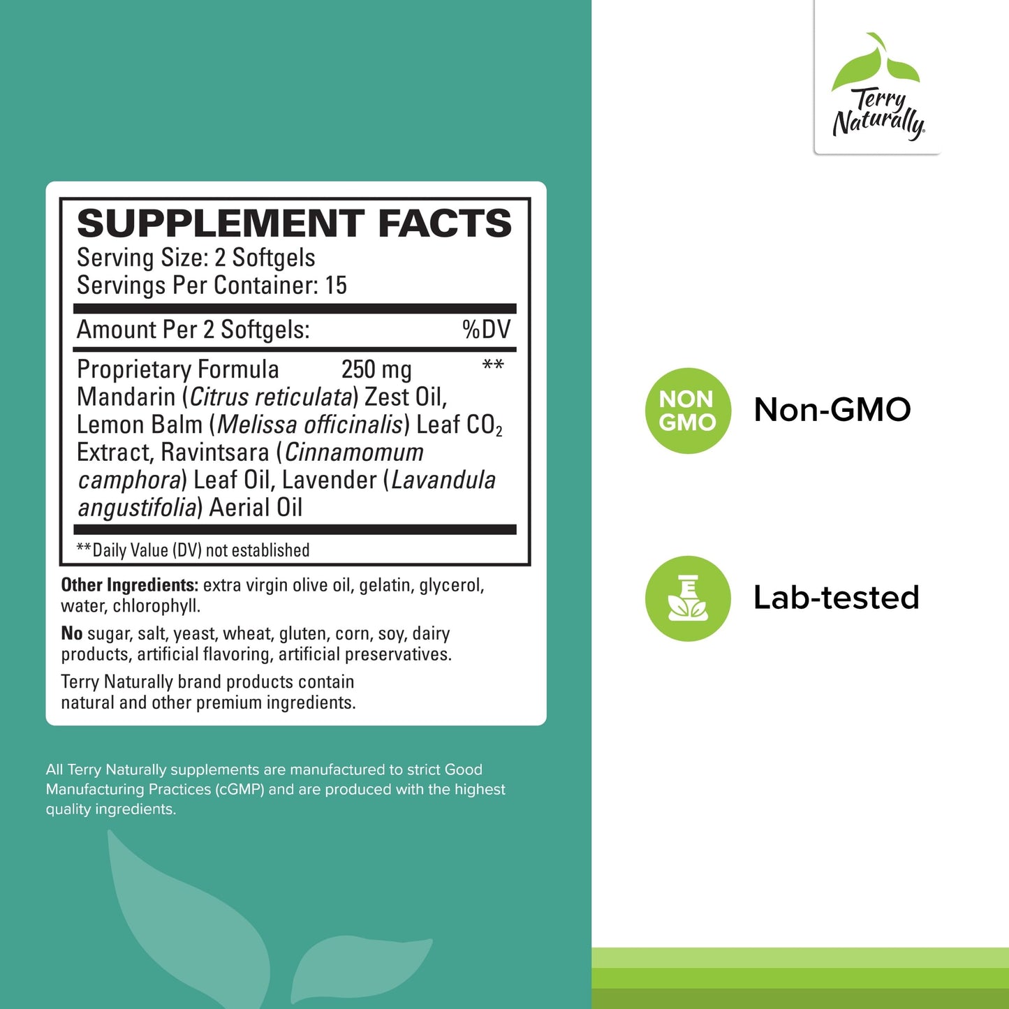 Terry Naturally Terrific Zzzz - Sleep Supplement for Adults - Dietary Supplement with Mandarin, Lemon Balm & Lavender - Non-GMO Relaxation & Sleep Relief Aid - 30 Softgels Terry NaturallyBuy Supplements Australia