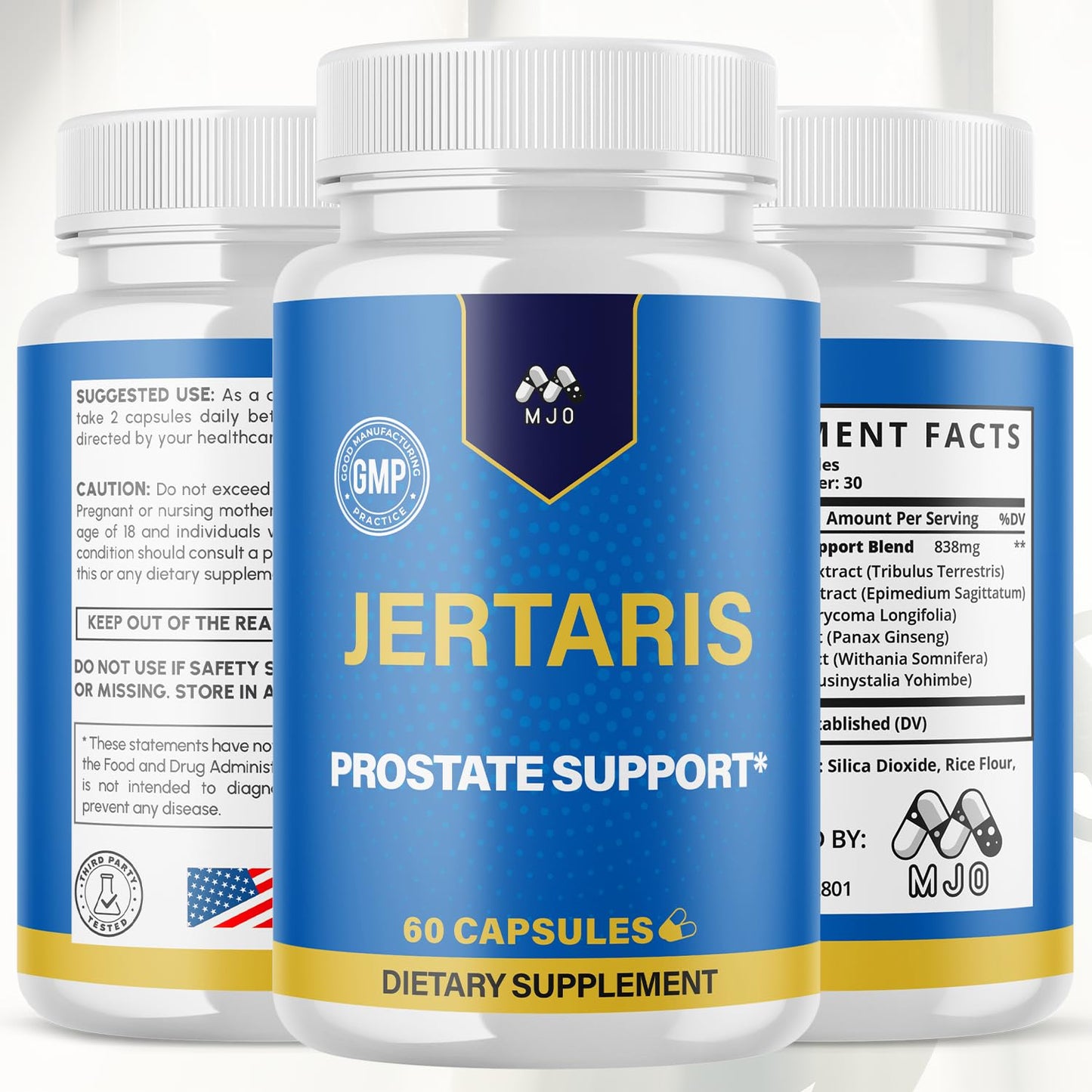 Jertaris Capsules, Official Jertaris Support Pills for men with All Natural Ingredients, Advanced Formula for Optimal Health & Wellness Support with Premium Vitamins for Active Lifestyle (60 Capsules) MJOBuy Supplements Australia