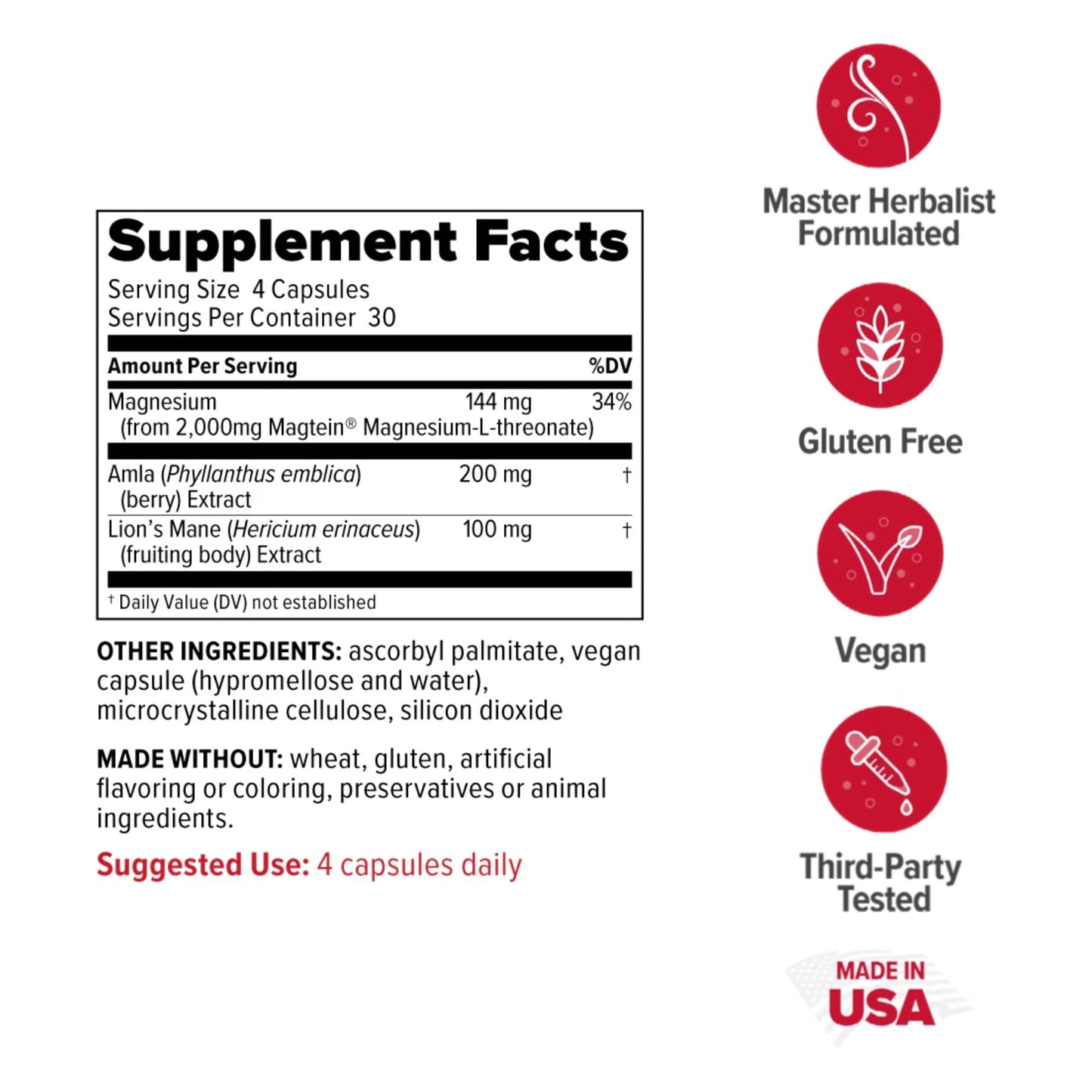 Redd Remedies, Brain Awakening, Supports Cognitive Function and Focus, 120 Vegan Capsules Redd Remedies buy supplements Au