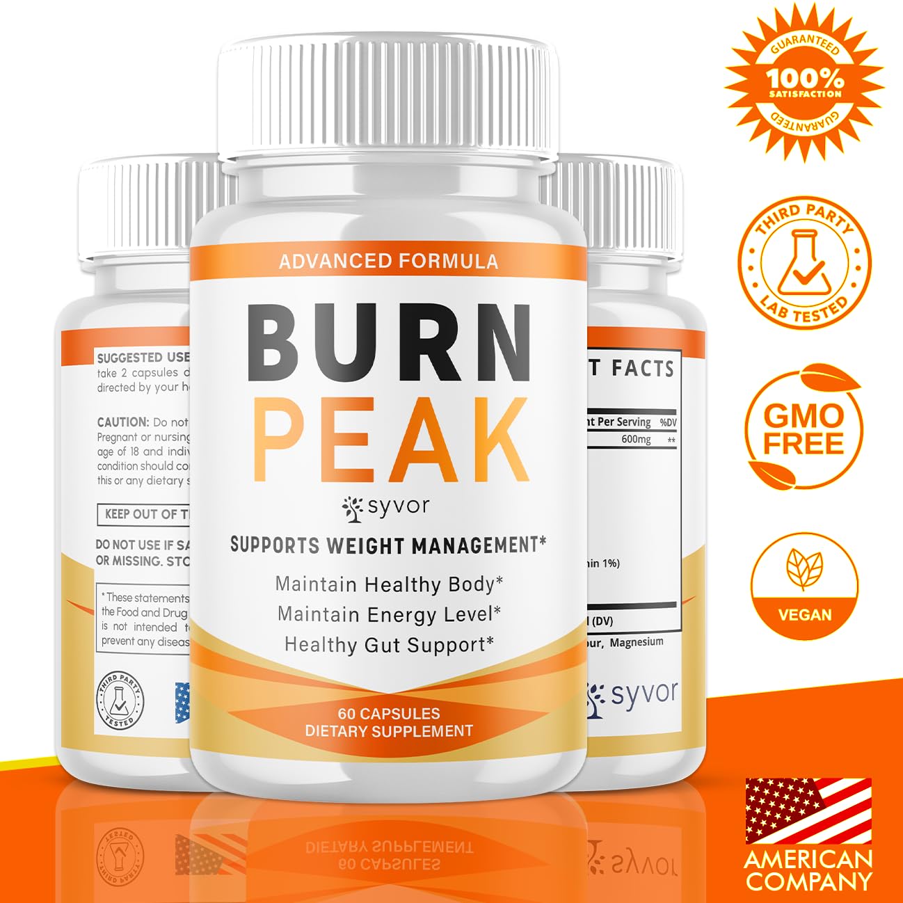 (3 Pack) Burn Peak Capsules, Official Burnpeak Pink Salt Pills with All Natural Ingredients, Advanced BurnPeak Health Supplement with Premium Vitamins for Active Lifestyle Support (180 Capsules) SyvorBuy Supplements Australia