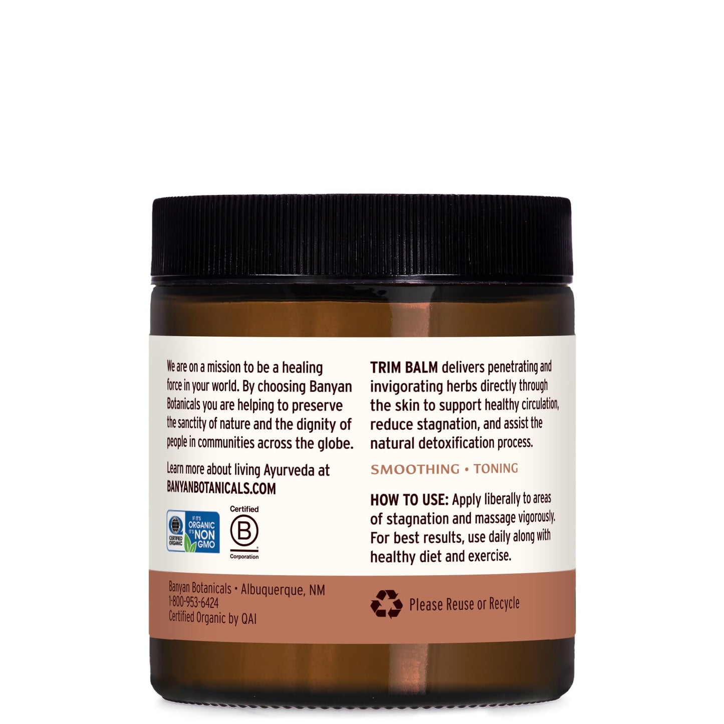 Banyan Botanicals Trim Balm - Certified Organic, 4 oz - Chitrak and Guggulu Increases Metabolism Banyan BotanicalsBuy Supplements Australia