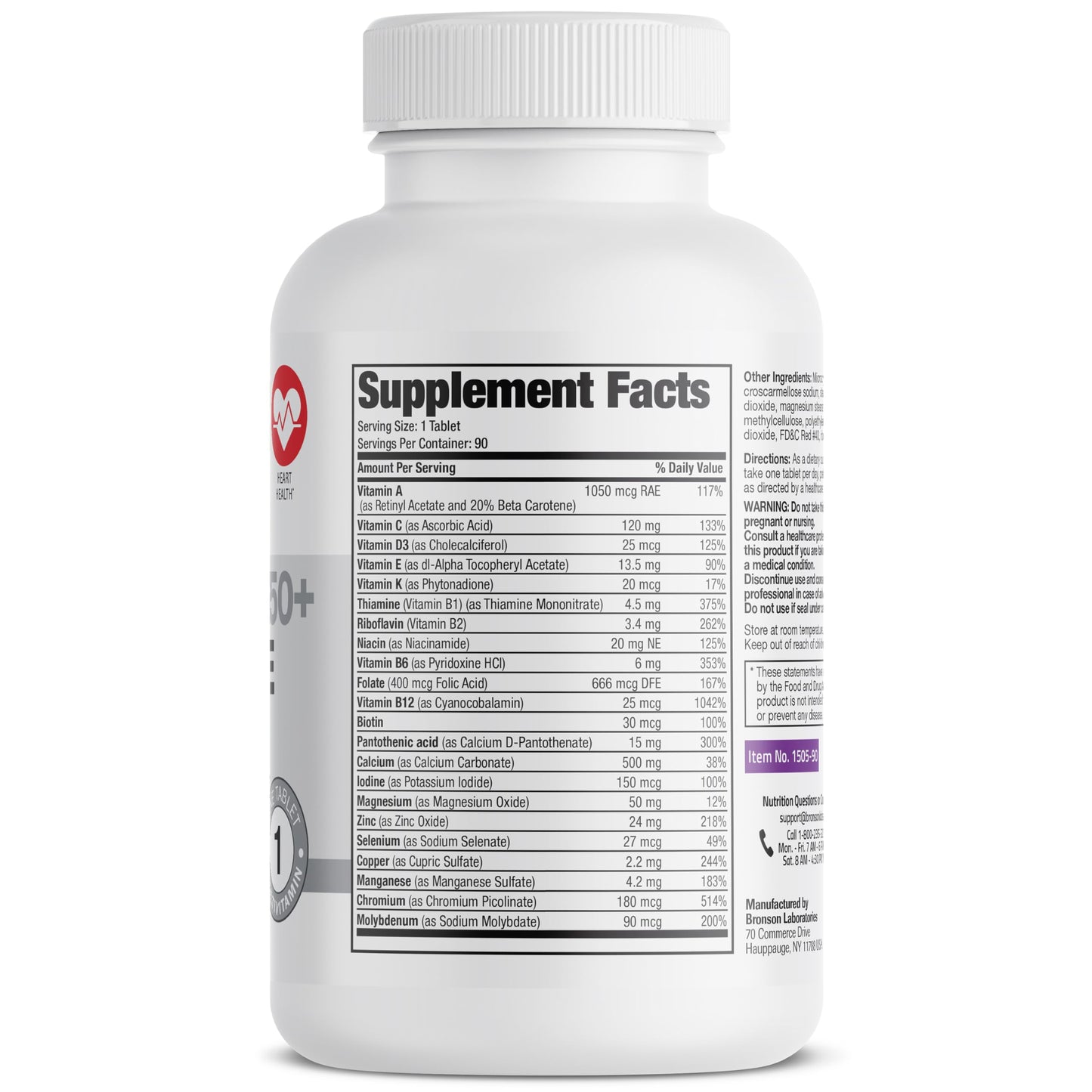 Bronson ONE Daily Women’s 50+ Complete Multivitamin Multimineral, 90 Tablets BronsonBuy Supplements Australia