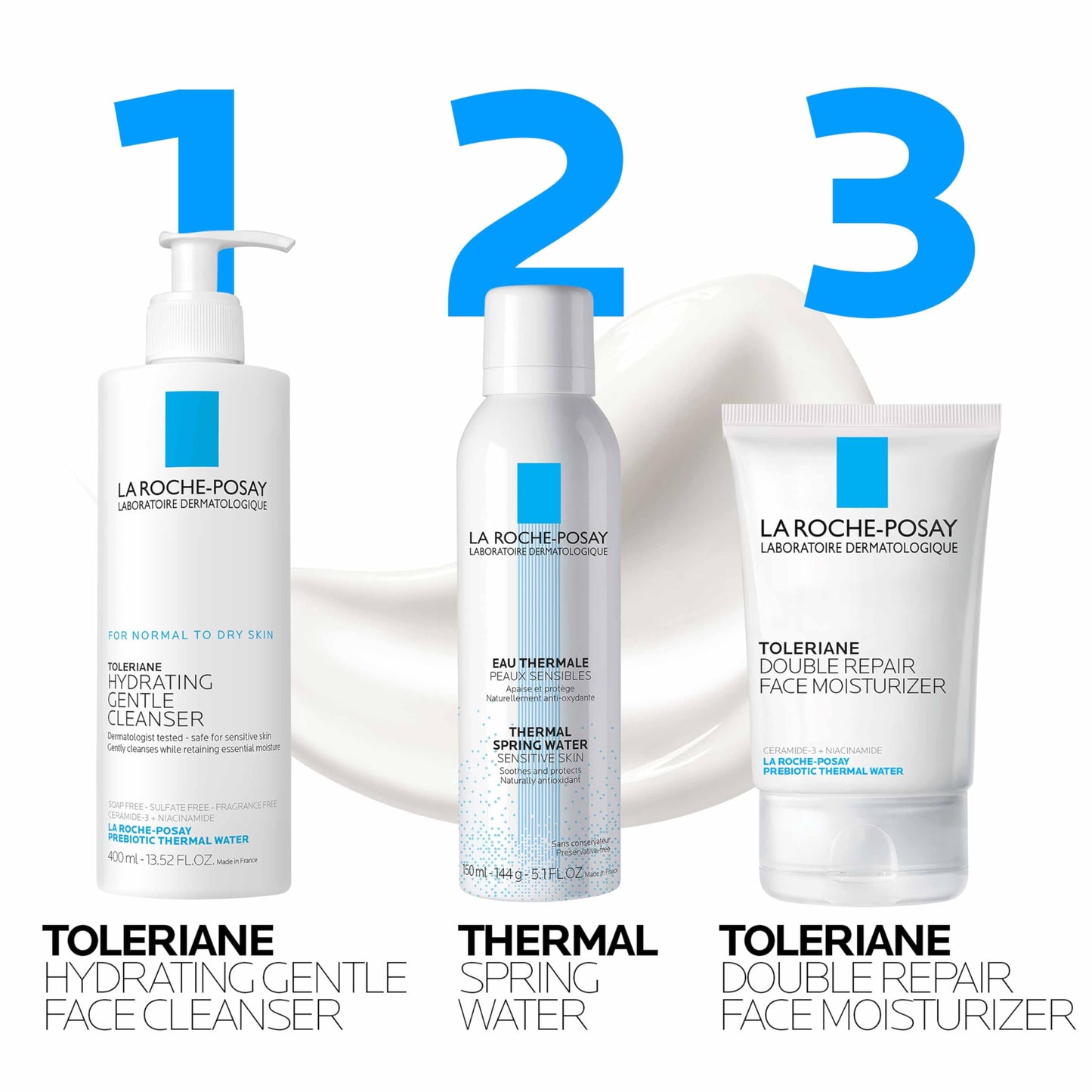La Roche-Posay Toleriane Double Repair Face Moisturizer,Daily Moisturizer Face Cream with Ceramide and Niacinamide for All Skin Types,