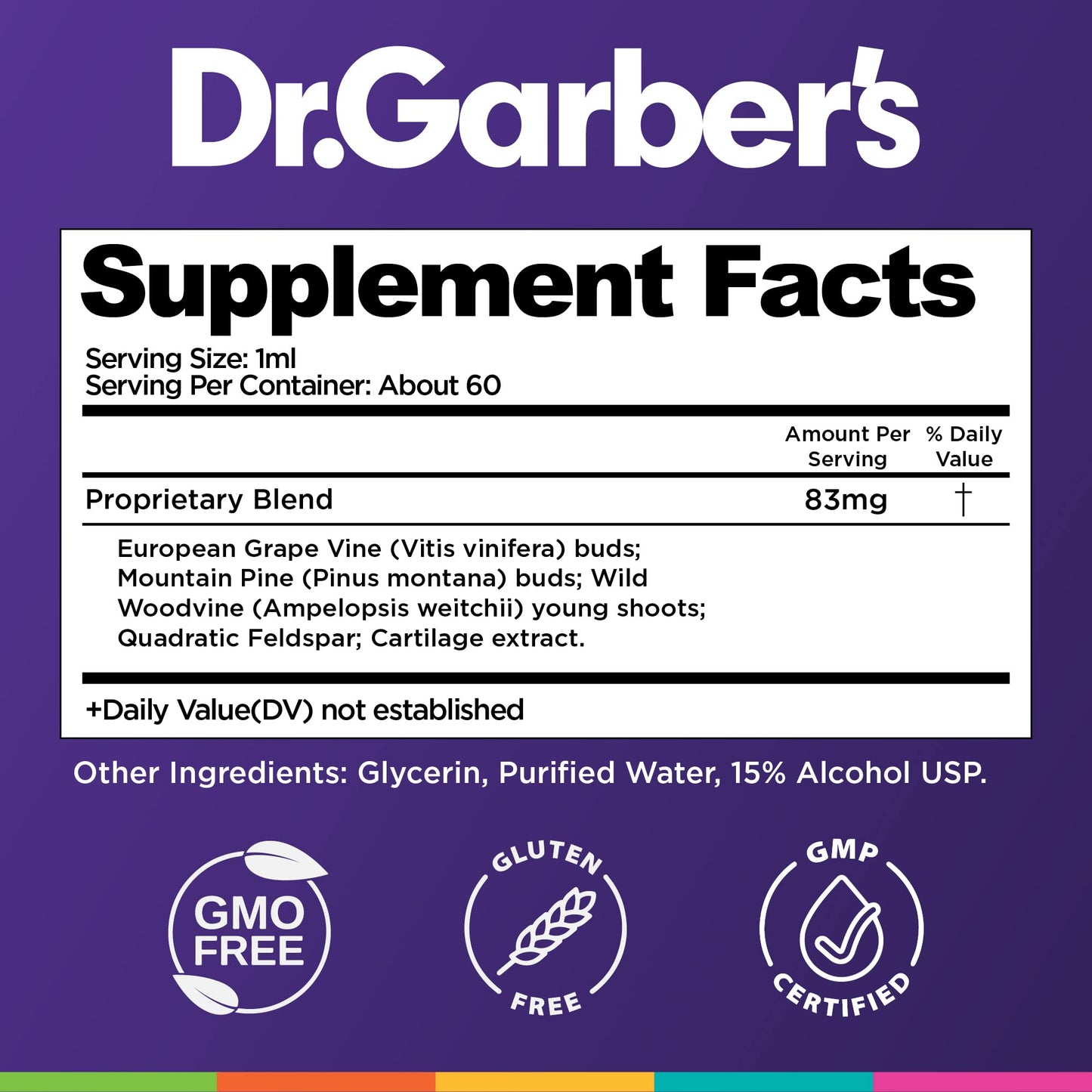 Dr. Garber's Natural Solutions Joint Health Oral Drops - Gemmotherapy Liquid Supplement for Healthy Joint Support & Function, Joint Repair, and Improved Mobility & Flexibility - 60ml DR.GARBER'SBuy Supplements Australia