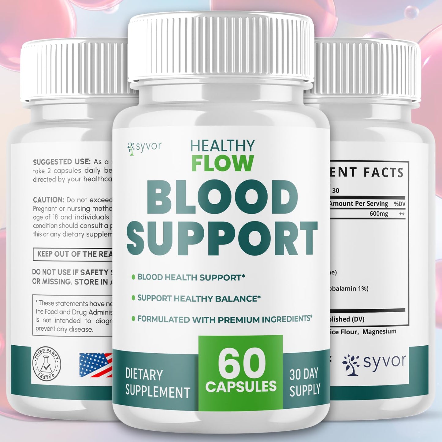 (2 Pack) Healthy Flow Blood Support Capsules, Official Healthy Flow Blood Support Pills with All Natural Ingredients, Advanced Formula Supplement with Premium Vitamins for Men & Women (120 Capsules) SyvorBuy Supplements Australia