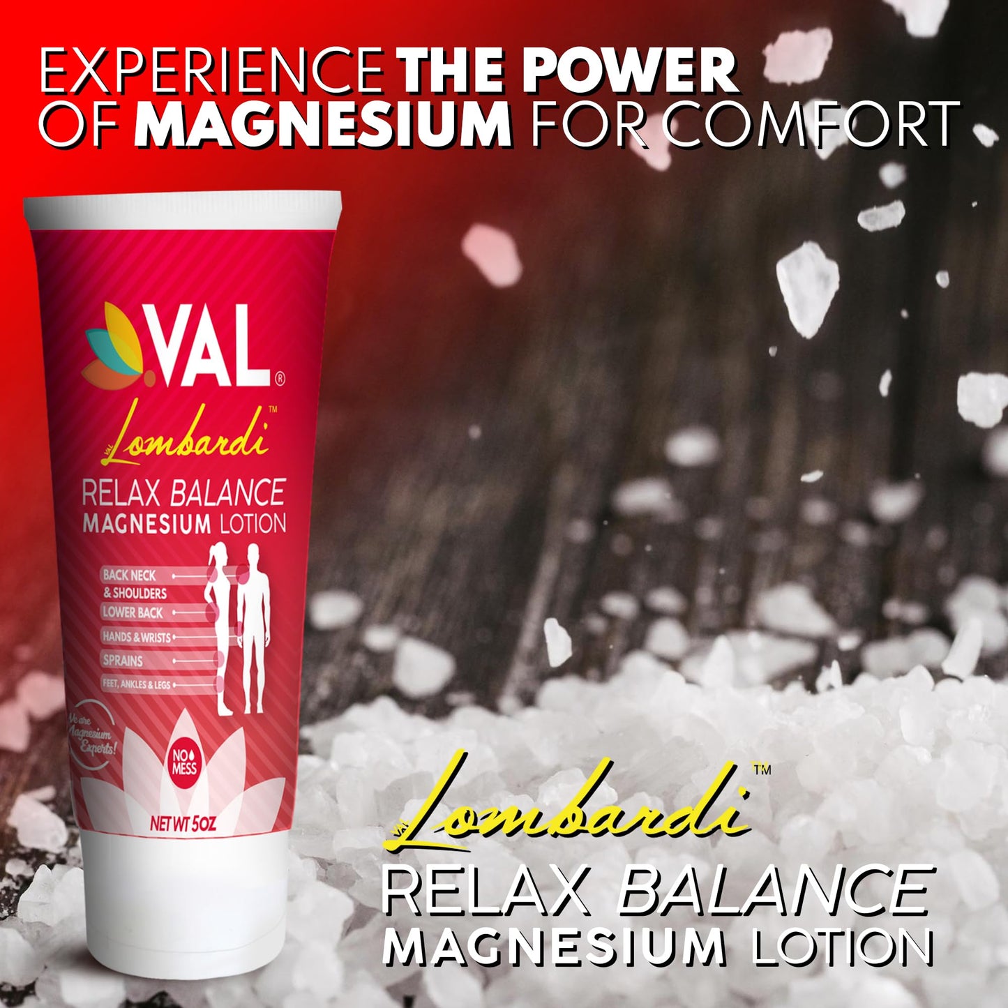 VAL Lombardi Relax Balance Magnesium Lotion | Arnica, Camphor & Menthol | Fast Relief for Joints, Muscles, Back, Shoulders, Feet | Non-Greasy | 5oz VALBuy Supplements Australia