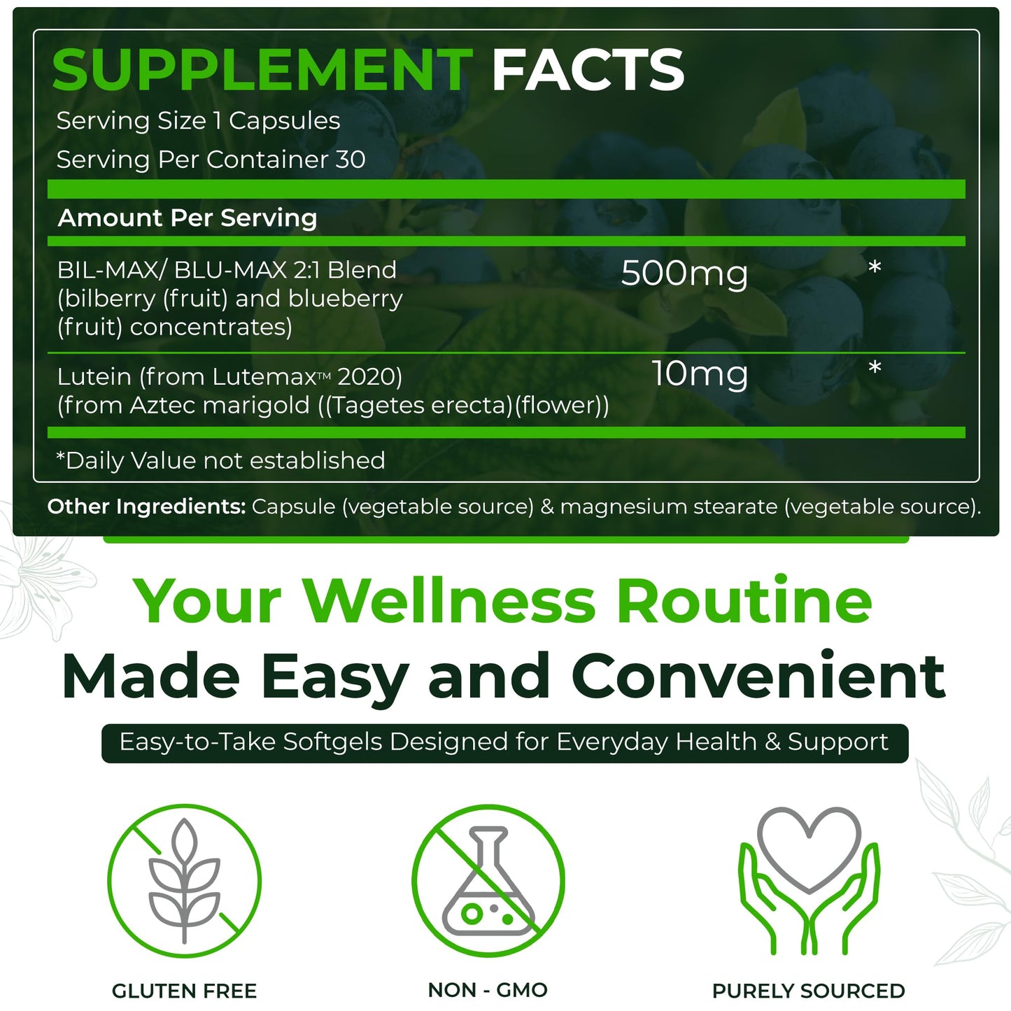 Natural Nutra Ultimate Eye Health Supplement - Bilberry & Blueberry Extract Blend for Day and Night Vision Support, Promotes Color Perception & Eye Clarity - Non-GMO, Vegan - 30 Capsules (Pack of 3) Natural Nutra buy supplements Au