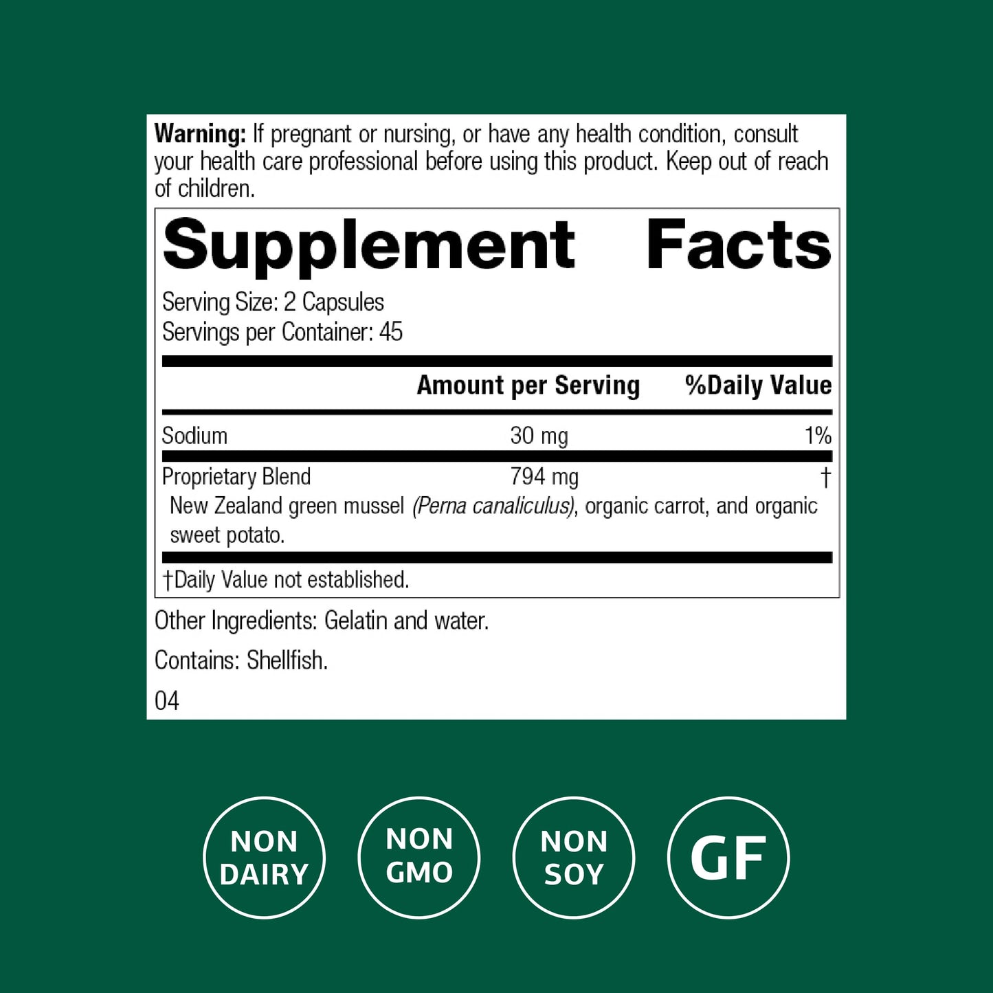 Standard Process Nutrimere - Supports Joint Health - Joint Supplement with Perna Canaliculus & New Zealand Green Mussel - Gluten-Free, Non-Soy & Non-Dairy - 90 Capsules Standard Process Inc.Buy Supplements Australia