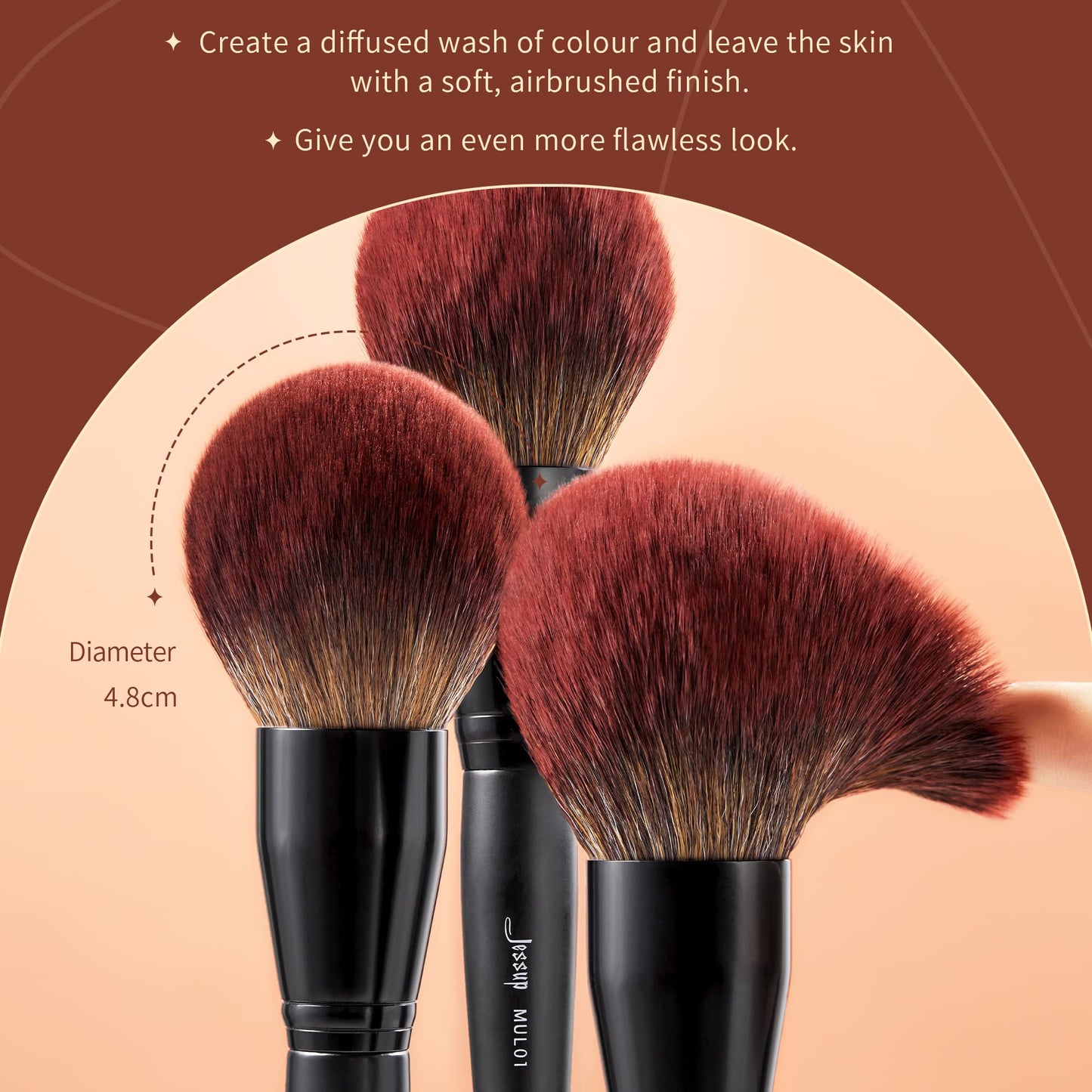 Jessup Powder Makeup Brush, Large Finishing Mineral Powder Brush for Full Face, Body Makeup, Vegan Flawlessly Face Brush for Powder, Blush & Bronzer MUL01 JessupBuy Supplements Australia