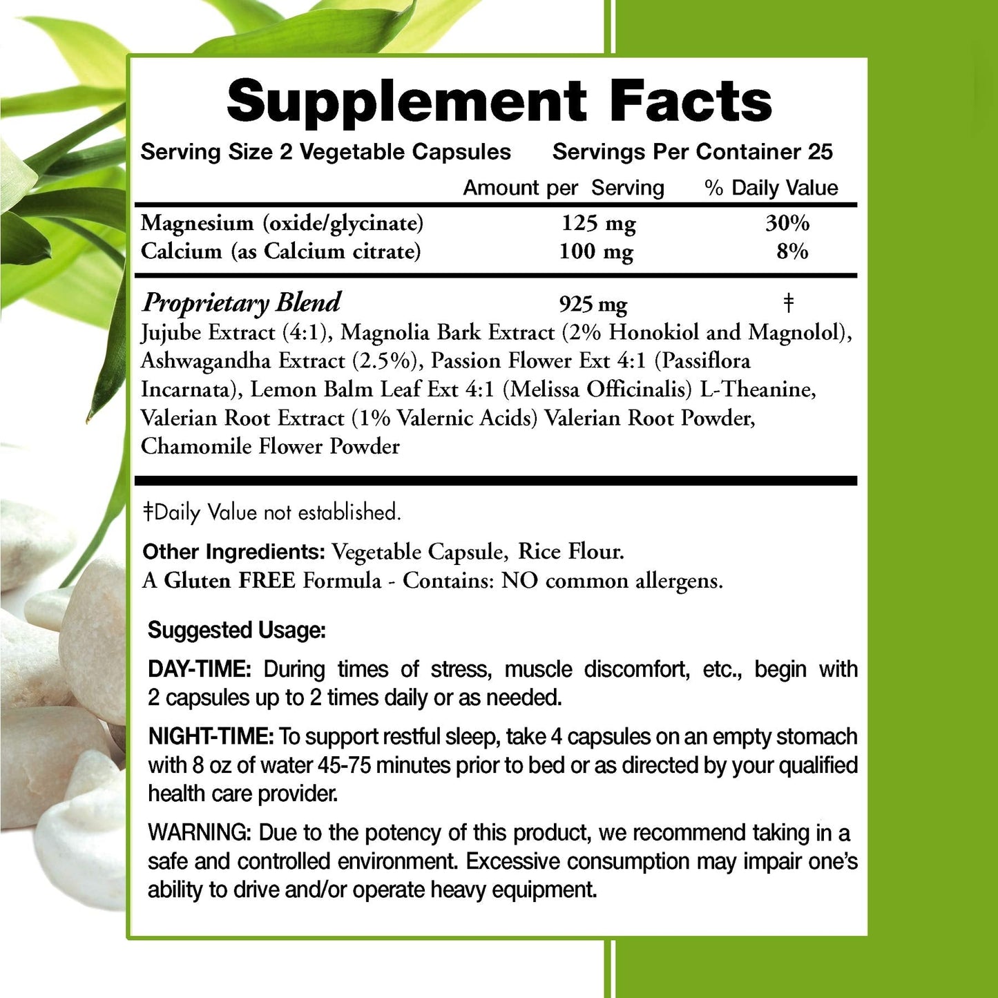 All Natural Muscle Relax Formula Plus - 50 Capsules - Daytime/Nighttime Natural Relaxant Moms For NutritionBuy Supplements Australia