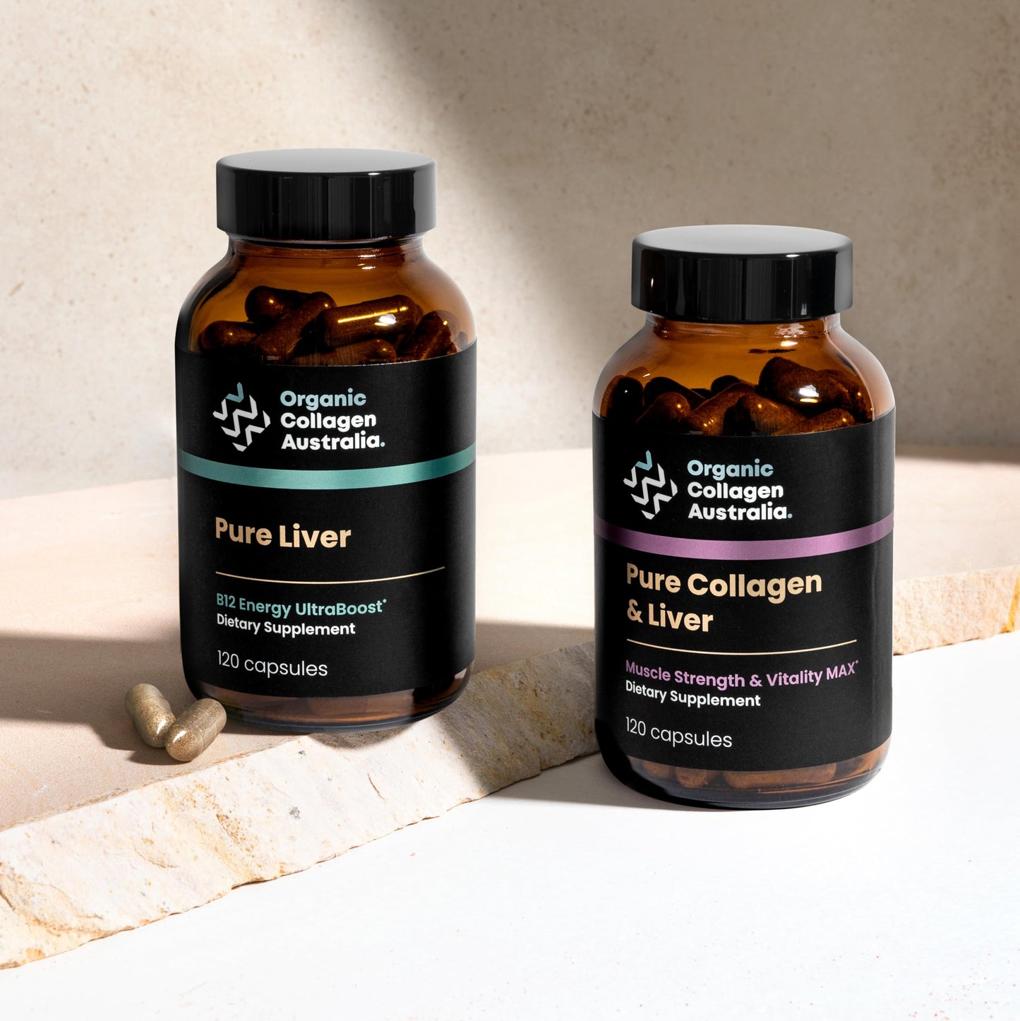 Organic Collagen Australia Pure Collagen & Liver Capsules – Muscle Strength & Vitality with Hydrolyzed Collagen, Grass-Fed Liver, and Vitamin B12 – 120 Capsules Organic Collagen Australia buy supplements Au