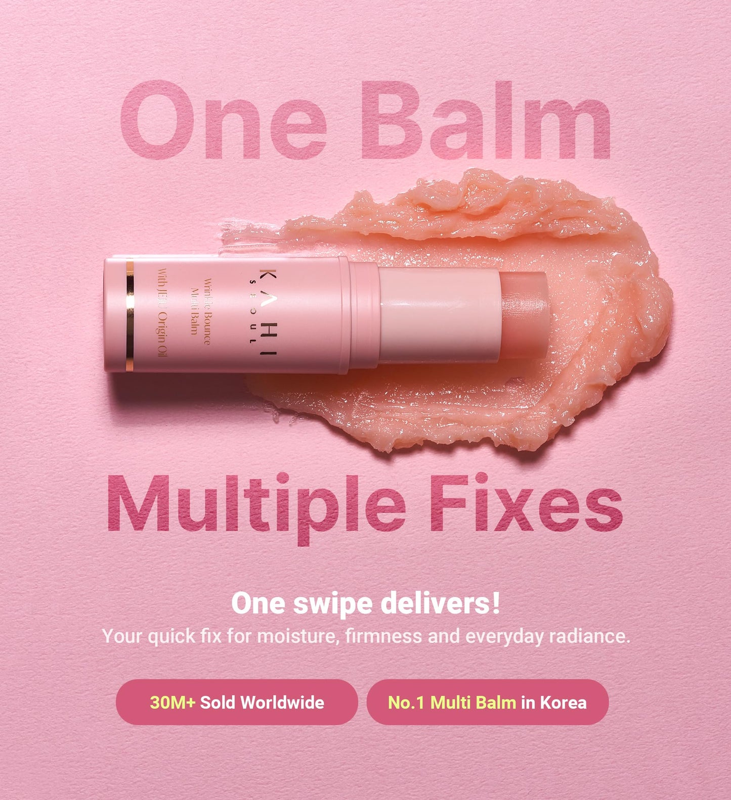 KAHI Wrinkle Bounce Multi Balm Stick | PDRN Collagen Wrinkle Stick | Korean Skin Care |All-in-One Hydrating Lip Balm Eye Cream Neck Cream Make Up Base & Face Mist Moisture Balm KAHIBuy Supplements Australia