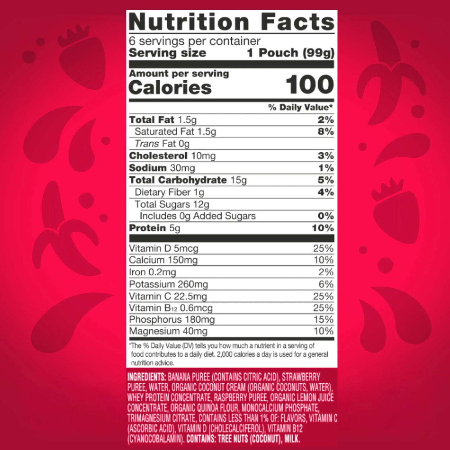 vitafusion Vitamin-Boosted Smoothie +Protein for Energy Metabolism and Immune Support, Strawberry Banana Flavor Excellent Source Vitafusion
