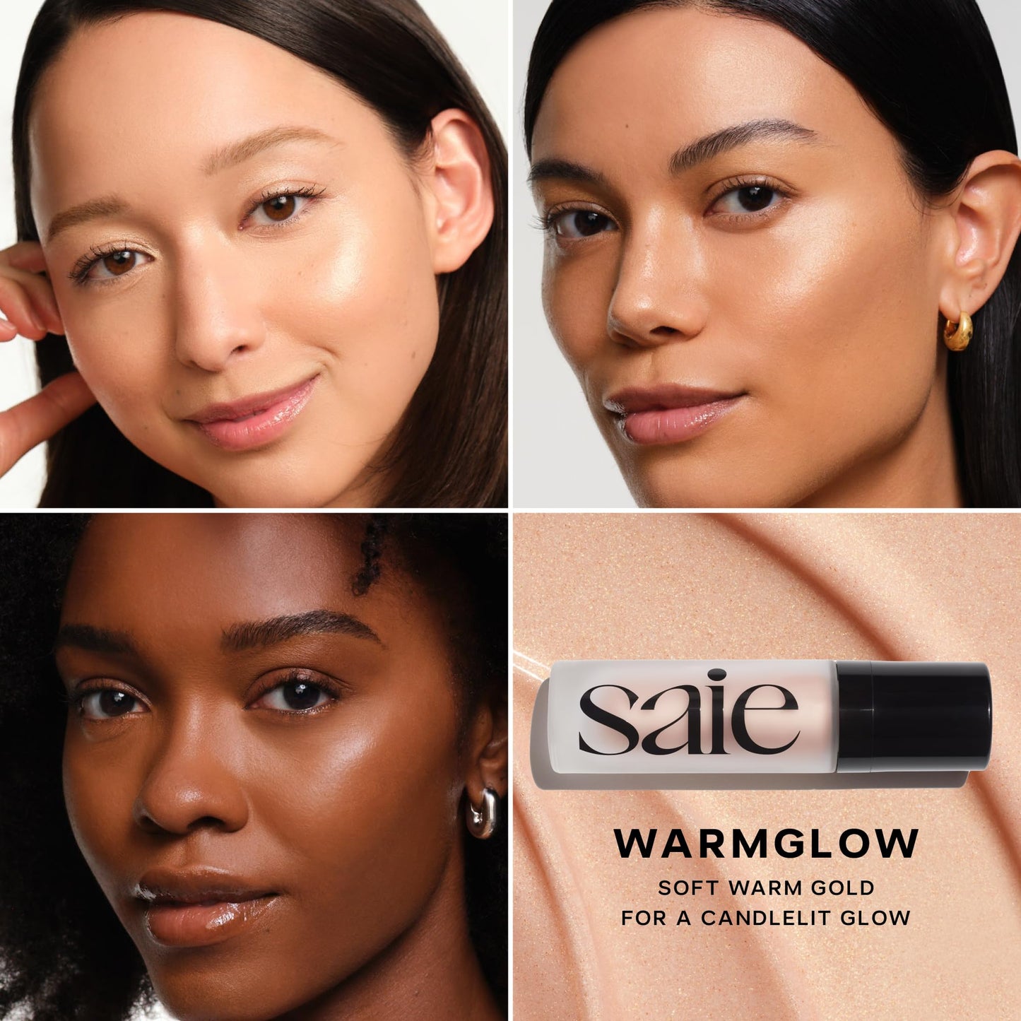 Saie Dewy Glow Duo - Dew Liquid Blush Lady (.40 oz), Mini Glowy Super Gel Warmglow (.5 oz) - Radiant Cheek Tint & Illuminating Primer for a Natural, Lit-From-Within Finish SaieBuy Supplements Australia