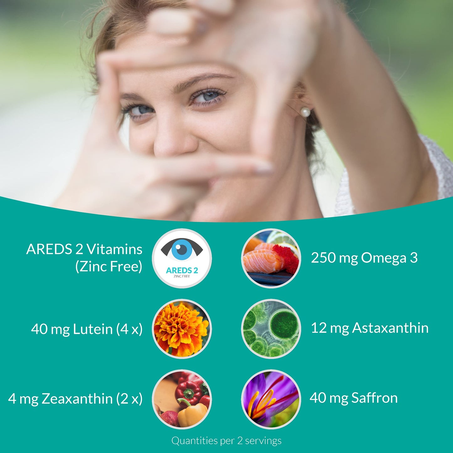 UpNourish AREDS 2 Eye Vitamins for Seniors - Lutein Eye Health Supplement for Adults - Computer Eye Strain Relief, Ocular Health and Dry Eye Support - Vision & Eye Supplements for Women and Men UpNourishBuy Supplements Australia