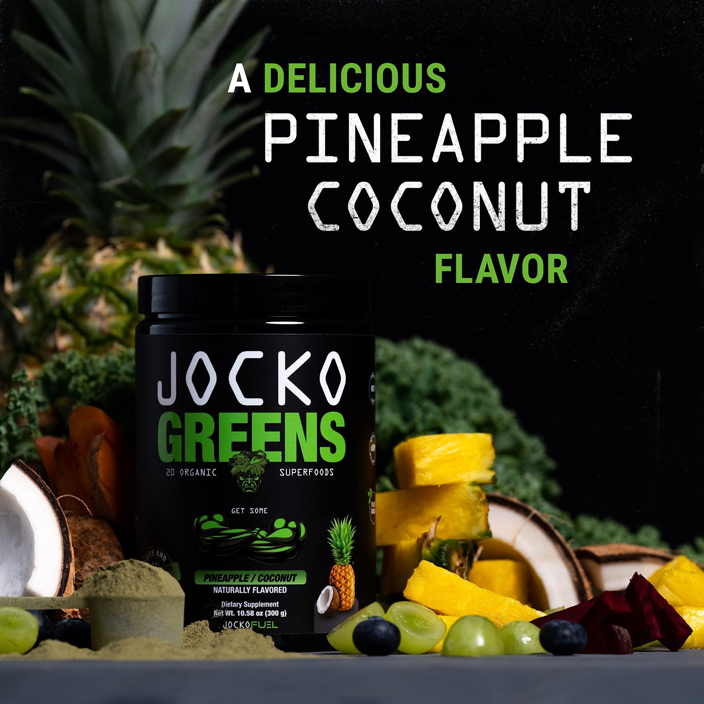 Jocko Fuel Daily Greens Powder - Premium Organic Greens Superfood Powder for Gut Health, Digestion, Bloating, Immune Support with Spirulina, Chlorella,