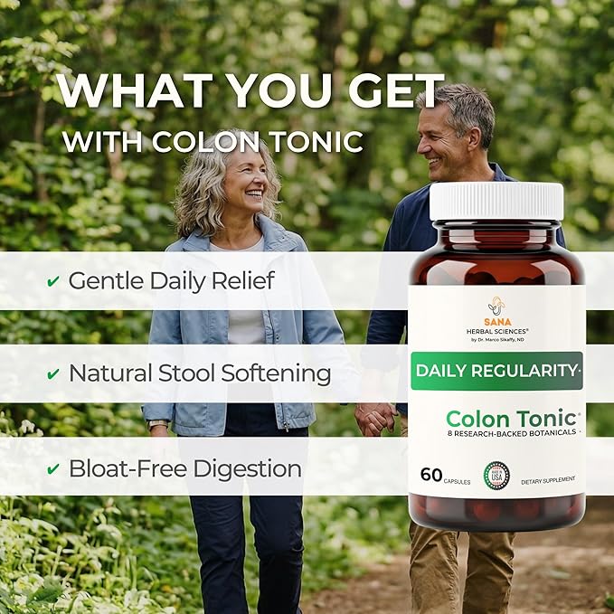 Natural Stool Softener for Constipation Relief – Safe for Daily Use & Postpartum | Gentle Herbal Formula for Adults & Seniors | 60 Capsules | Sana Herbal Sana Herbal Sciences buy supplements Au
