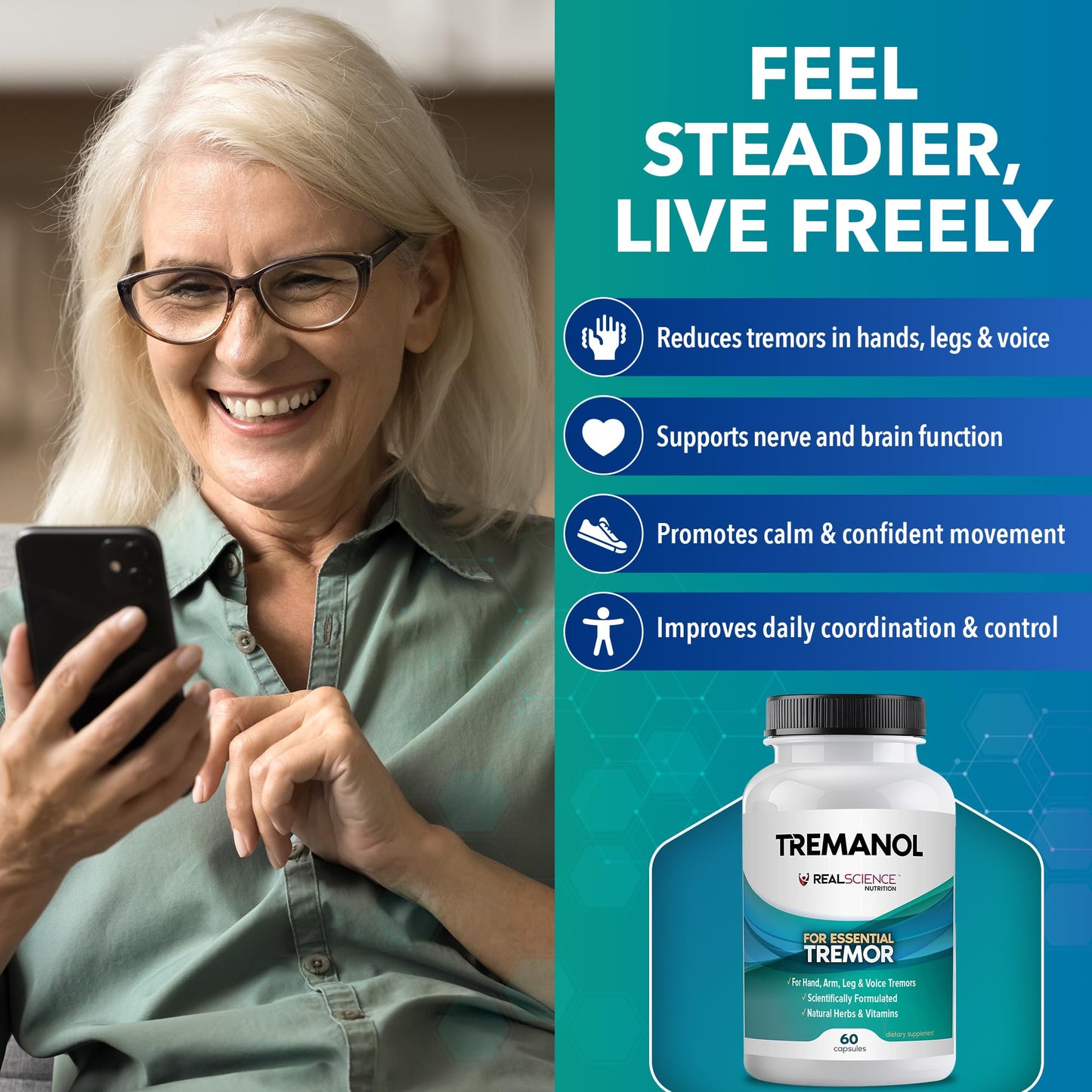 Tremanol Natural Aid Herbal Supplement – Includes Vitamin B2 & B12, Passionflower & Skullcap – 60 Caps (Pack of 3) – Made in USA TremanolBuy Supplements Australia