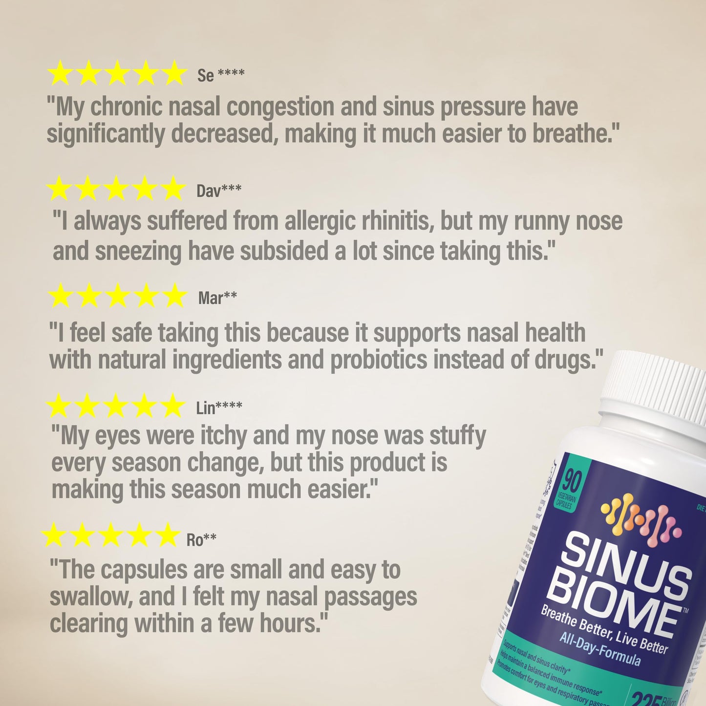 NANOWELL Sinus Biome All-Day Formula Dietary Supplement, 90 Vegetarian Capsules, 225 Billion TFU for Nasal, Sinus, Respiratory Support NANOWELLBuy Supplements Australia