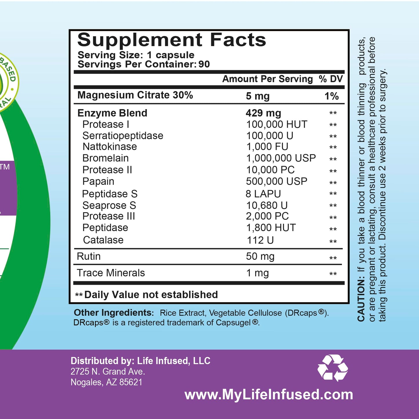 Life Infused Metabolic Enzymes – Systemic Enzyme Supplement with Serrapeptase, Nattokinase, Bromelain & Protease Blend – 72 Trace Minerals – Immune & Circulation Support – Vegan, Non-GMO – 90 Capsules Life Infused buy supplements Au