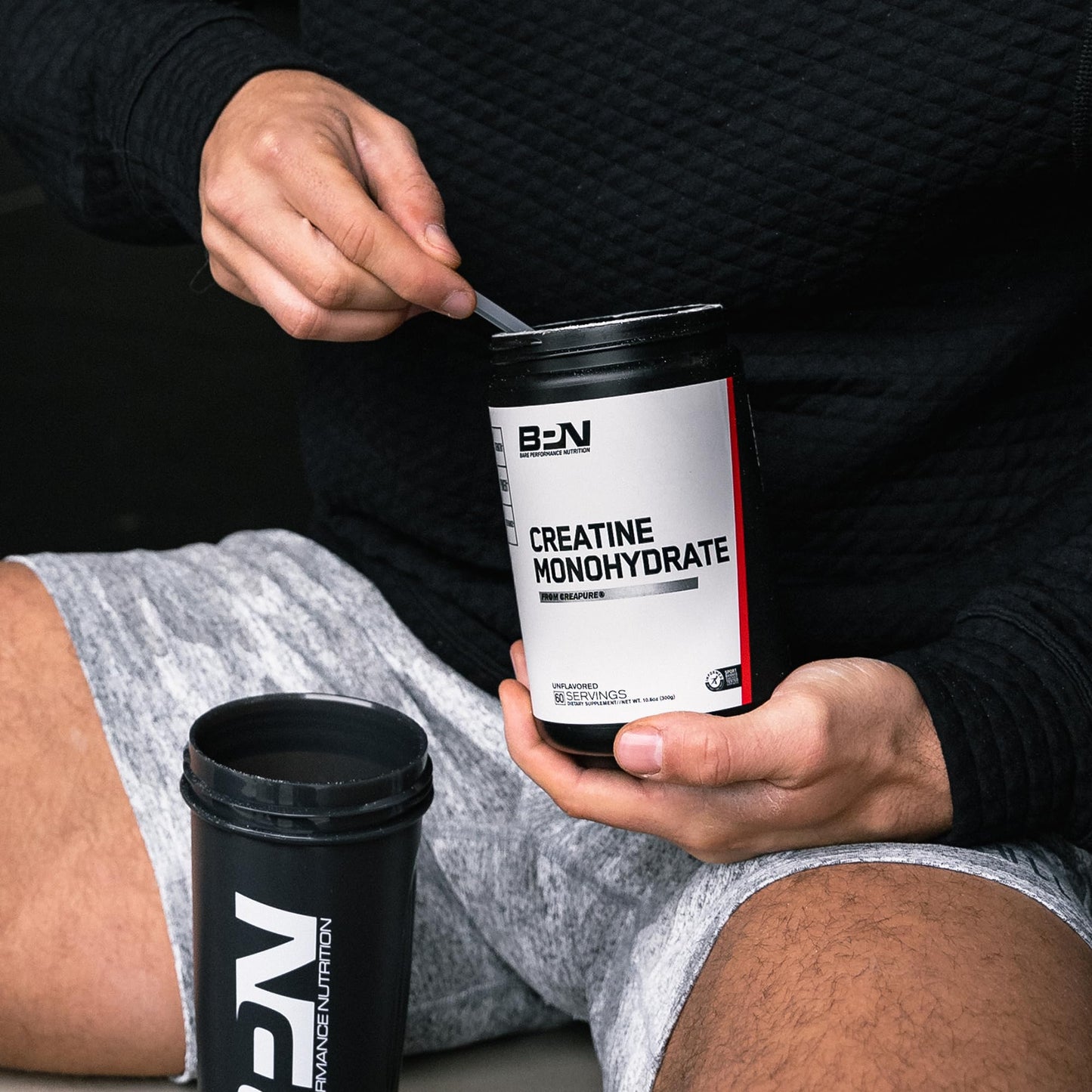 BARE PERFORMANCE NUTRITION, BPN Pure Creatine Monohydrate Powder by Creapure, 5g of Creatine per Serving, Supports Muscle Growth