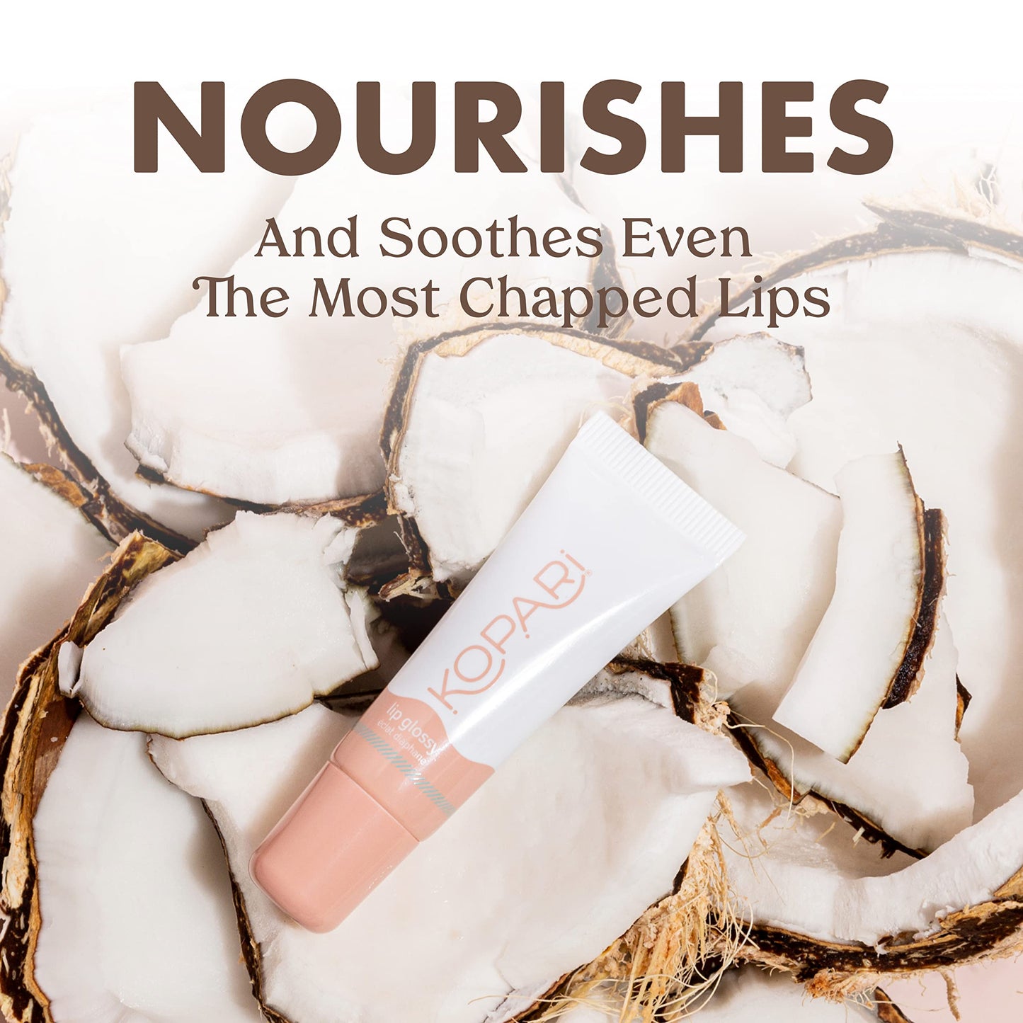 Kopari Coconut Lip Glossy | Nude Tint Birthday Suit | Vegan Hydrating Moisturizing Lip Oil Vitamin E Shea Butter Long Wear High Shine Non Sticky | Clean Plant Based Non Toxic Balm Paraben Free KopariBuy Supplements Australia