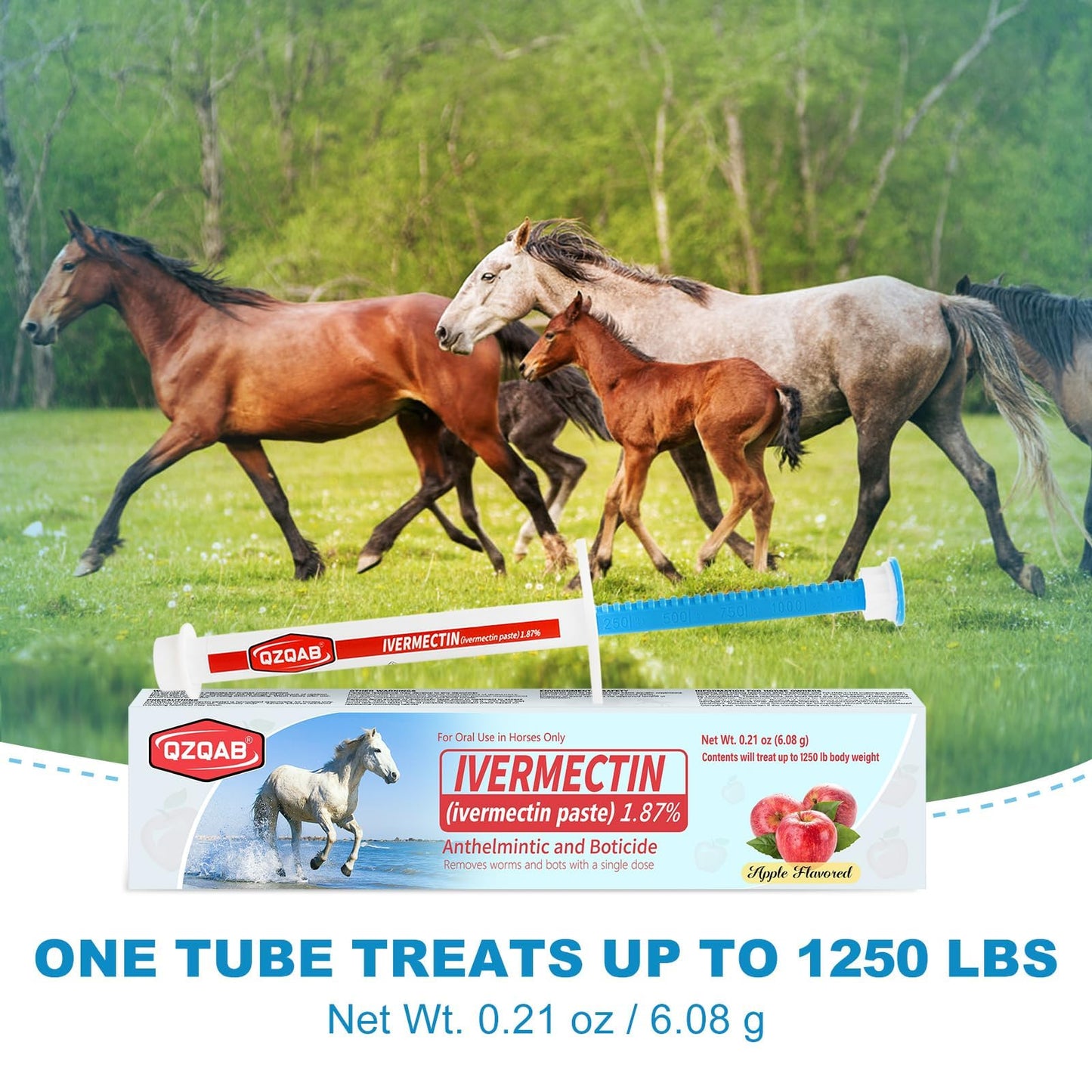 Ivermectin Horse Paste Dewormer , Horse Wormer Paste, Apple Flavor, 0.21 Ounces, 6 Pack QZQAB buy supplements Au