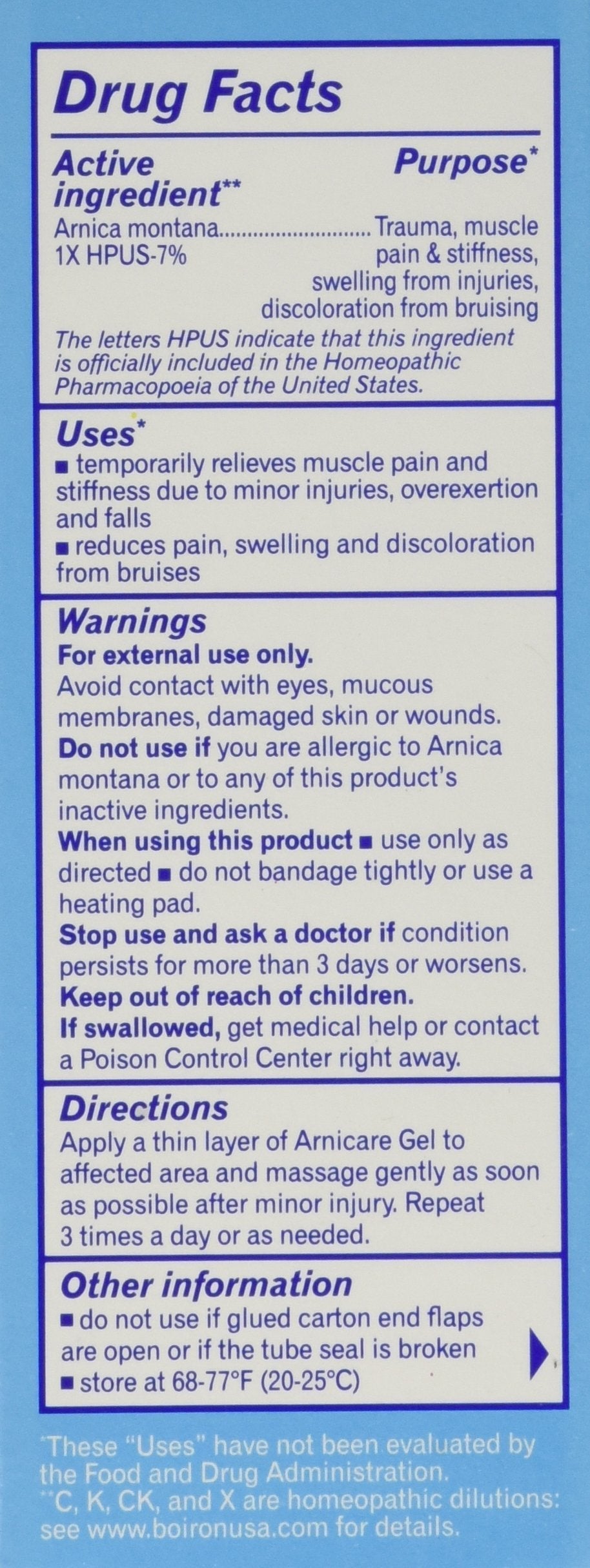 Boiron Arnicare Arnica Gel, 2.6 Ounce (Pack of 3) Friendshop 2016Buy Supplements Australia