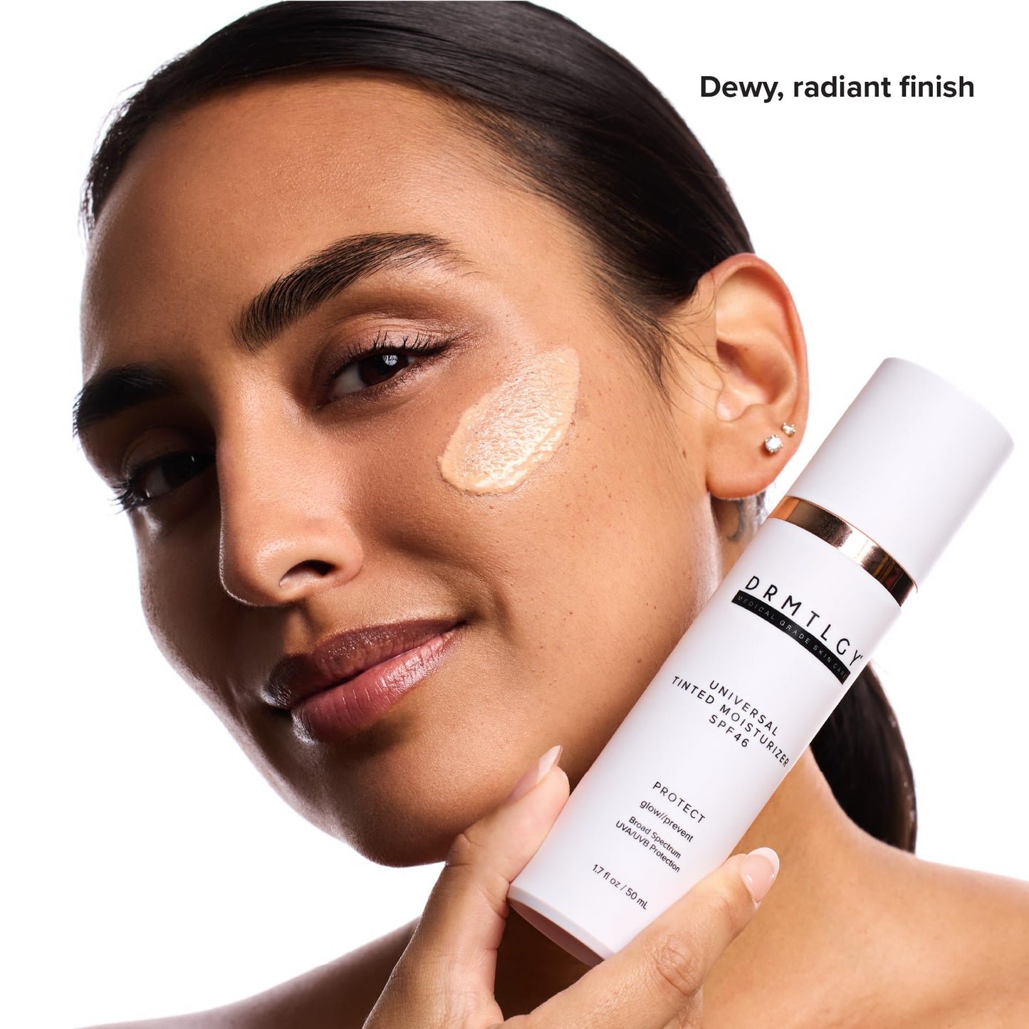DRMTLGY Universal Tinted Moisturizer SPF 46 – Hydrating Dewy Tinted Sunscreen for Face with Zinc Oxide