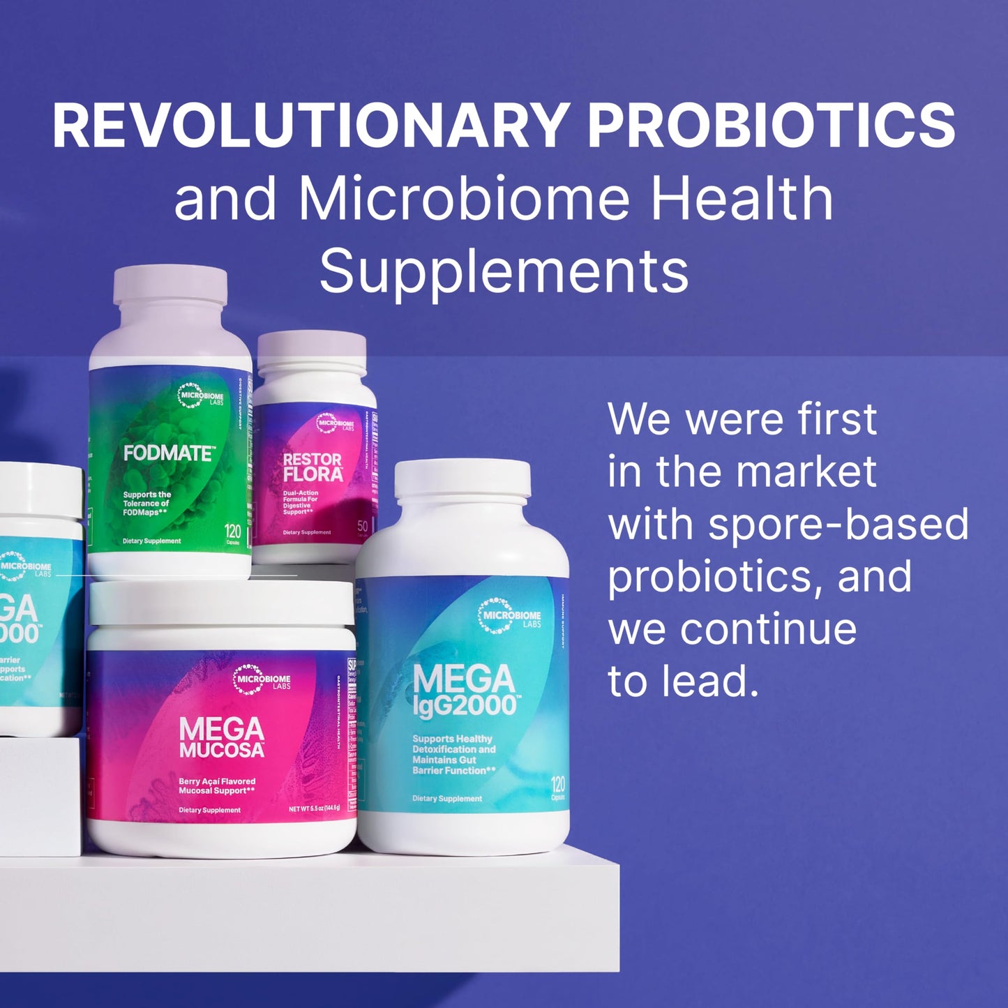 Microbiome Labs Mega IgG2000 Capsules - Dairy Free Bovine Colostrum Supplement Alternative - Immunoglobulin Supplement from Bovine Serum to Support Digestive Health (120 Capsules) Microbiome Labs buy supplements Au