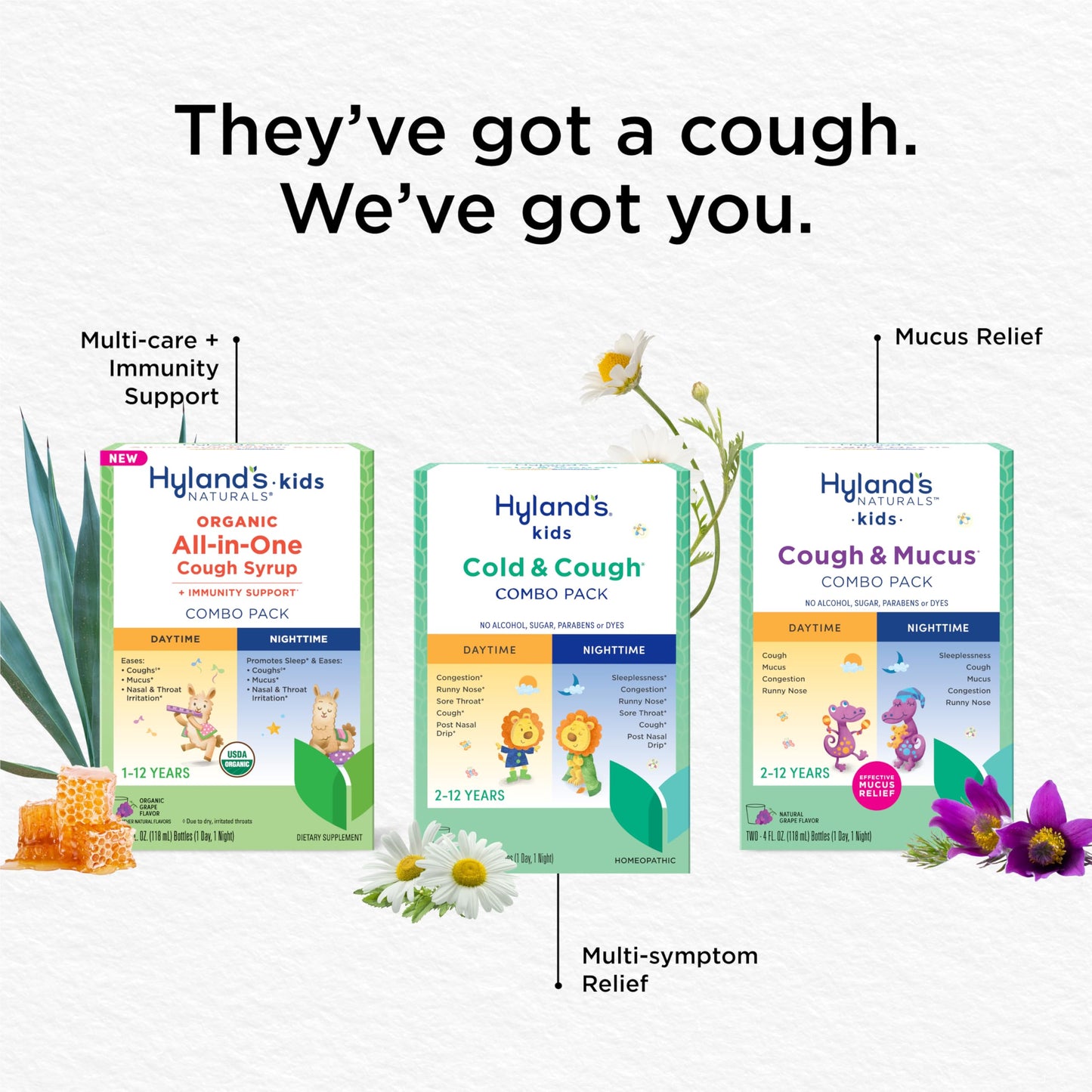 Hyland's Kids Cold and Cough, Day and Night Combo Pack, Cold Medicine for Ages 2 and up, Syrup Cough Medicine for Kids, Nasal Decongestant, 4 Fl Oz (Pack of 2) Hyland's buy supplements Au