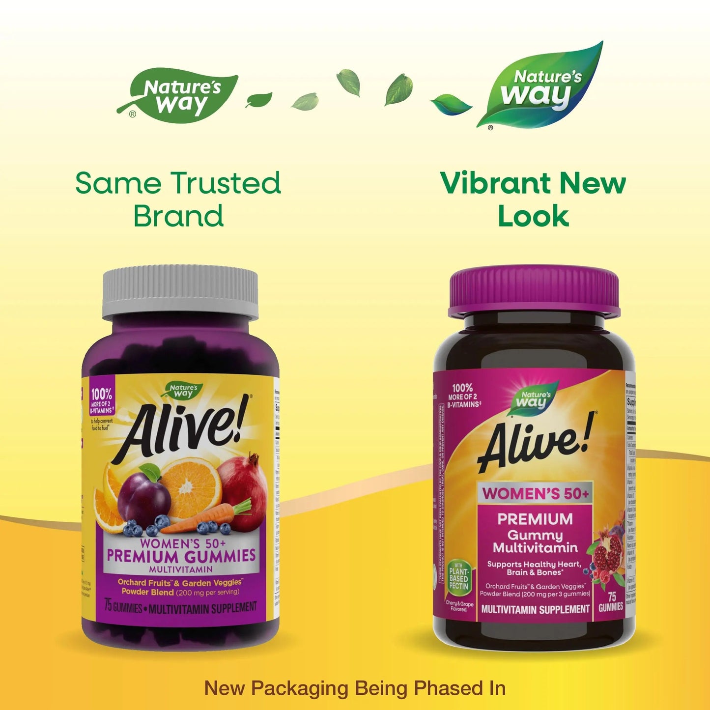 Nature’s Way Alive! Women’s 50+ Premium Gummy Multivitamin, Supports Healthy Heart, Brain & Bones*, B-Vitamins Nature's Way