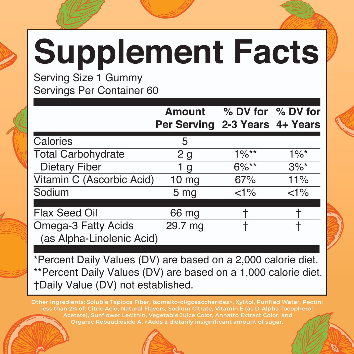 MARYRUTH'S Vegan Omega 3 Gummies for Kids 2+, 2 Month Supply, Sugar Free, Omega 3 Supplement with Vitamin C, Flaxseed Oil, Immune Support