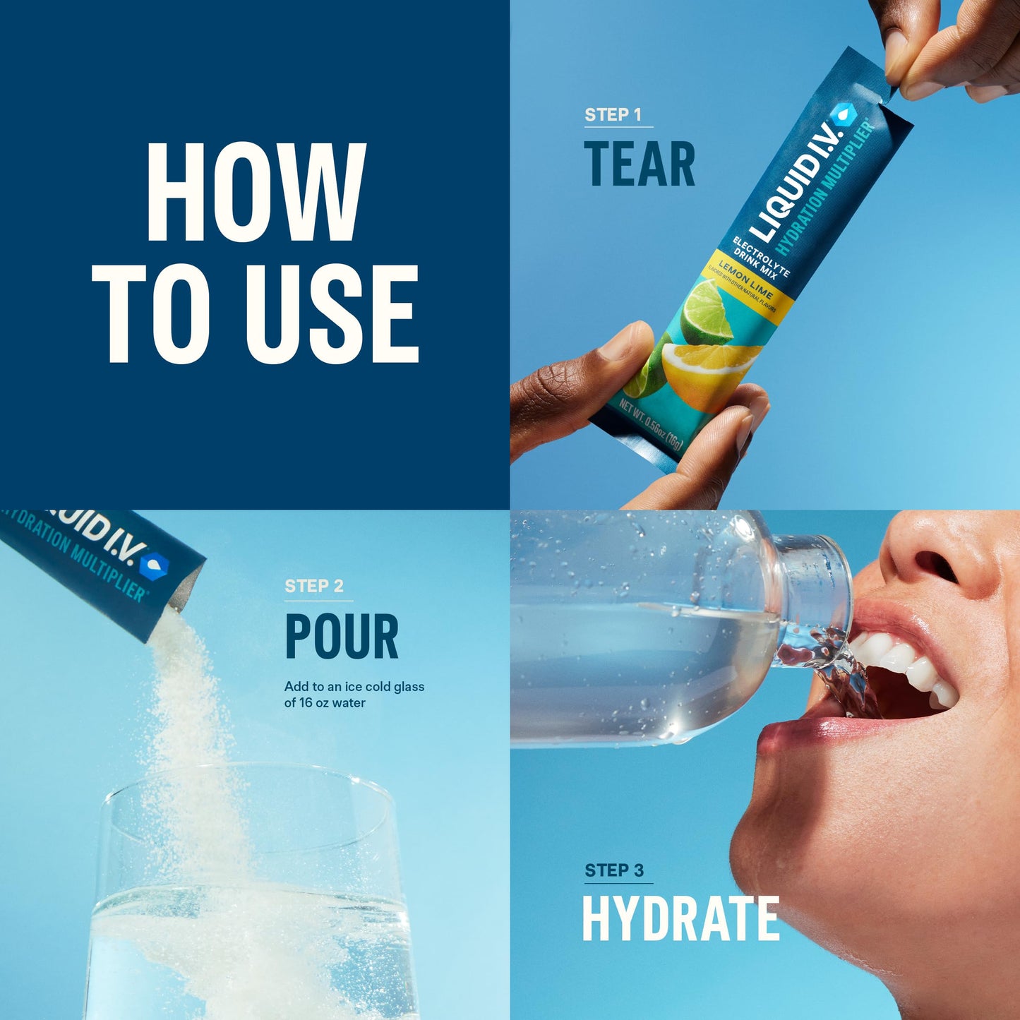 Liquid I.V.® Hydration Multiplier Sugar-Free + Energy - Blackberry Lemonade | Electrolyte Powder Drink Mix | 1 Pack (14 Servings)