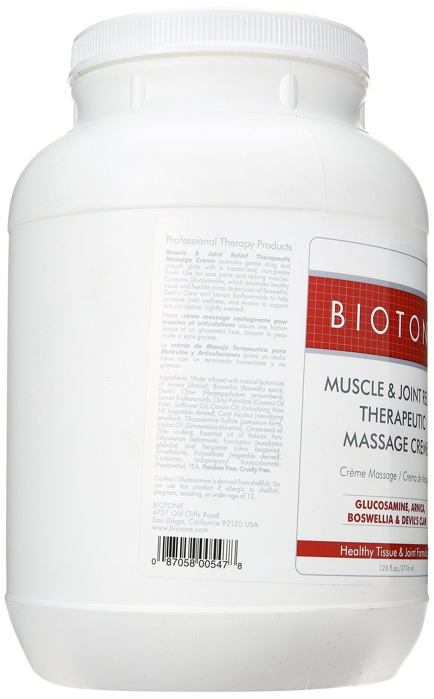 Biotone Muscle & Joint Therapeutic Massage Creme 1Gallon BIOTONEBuy Supplements Australia