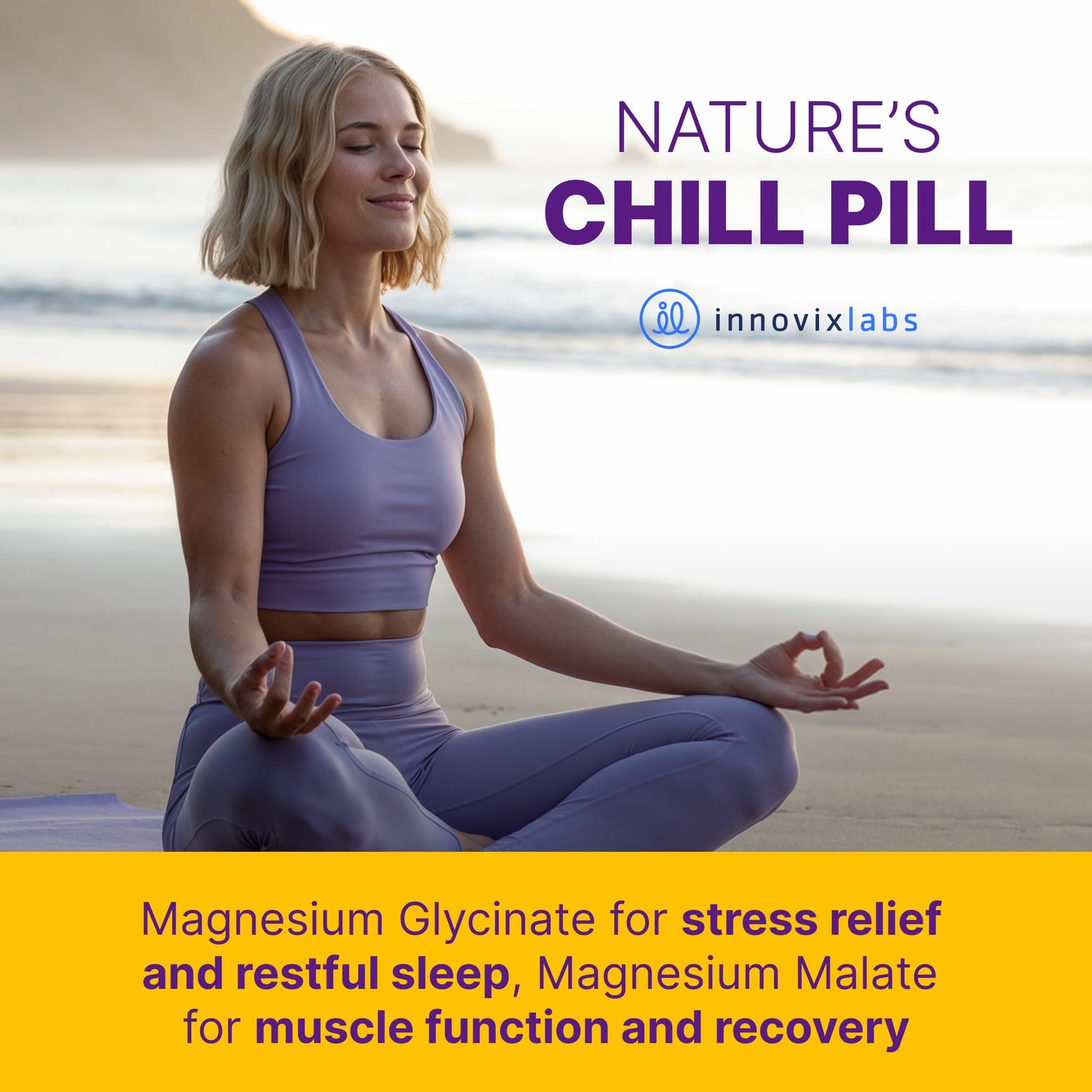 InnovixLabs Advanced Magnesium Capsules - 150 Ct, 210 mg - Chelated Glycinate and Malate - High Absorption, Promotes Relaxation, Bones, Muscle Health, Vegan Malate Sleep Supplement InnovixLabs buy supplements Au