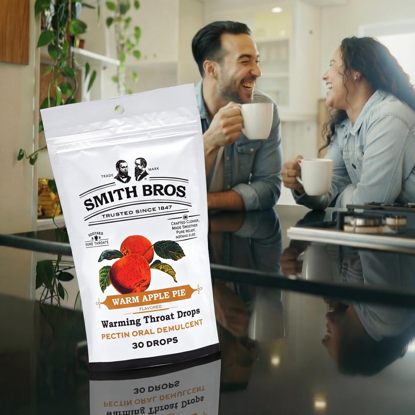 Sore Throat Lozenges with Pectin by Smith Brothers (Warming Apple Pie, 90 Count): Vintage Candy Throat Drops - The Original American Cough Drop