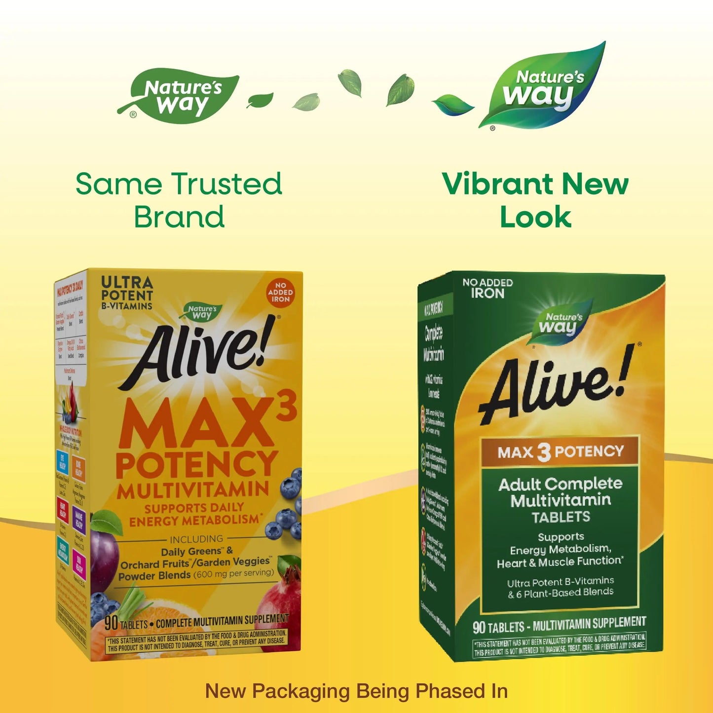 Nature's Way Alive! Max3 Potency Adult Complete Multivitamin, High Potency B-Vitamins to Support Energy Metabolism Nature's Way