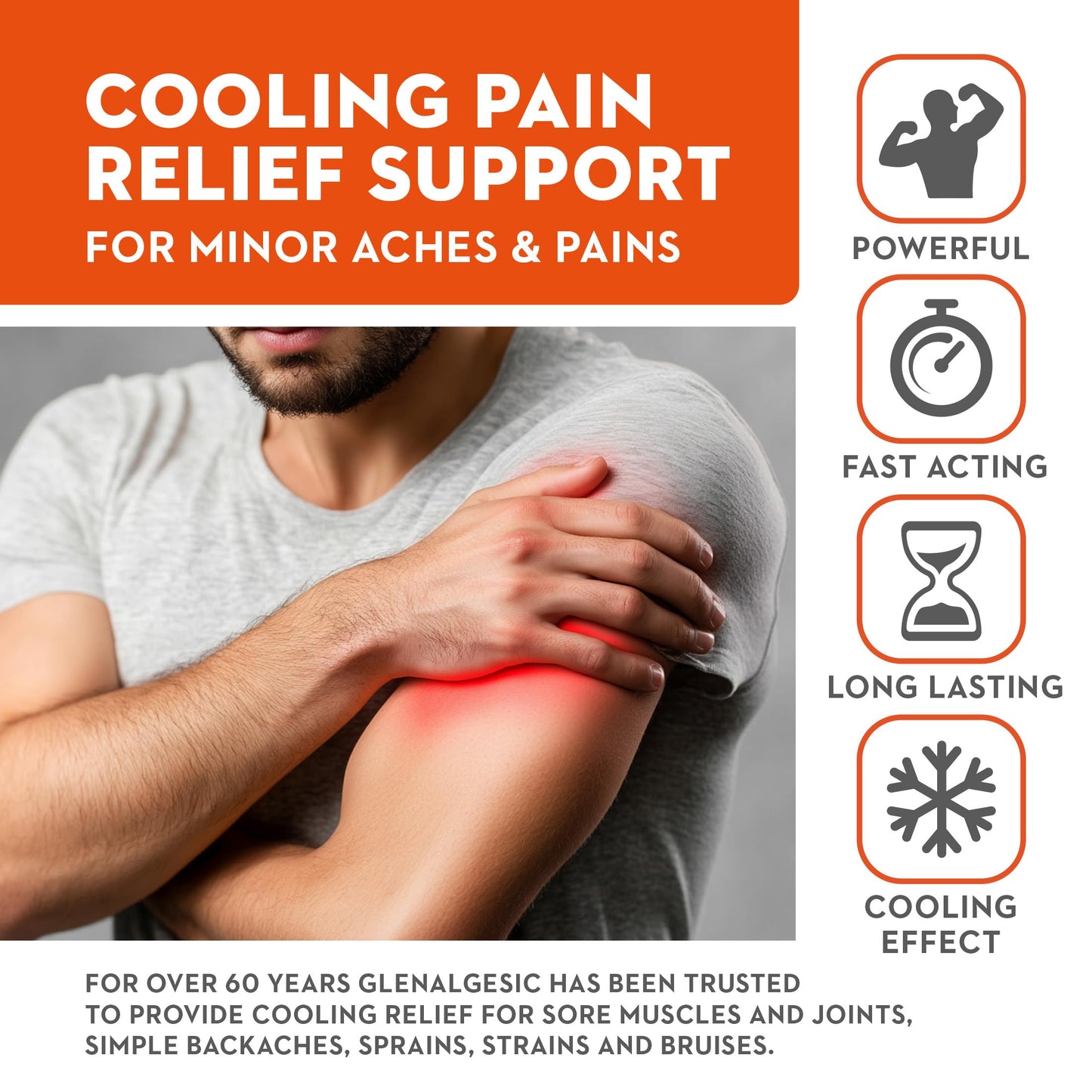 Vitaminerals 171 Glenalgesic® Pain Support Analgesic Balm, Muscle & Joint | Maximum Strength | Menthol | Camphor (8 oz) VitamineralsBuy Supplements Australia