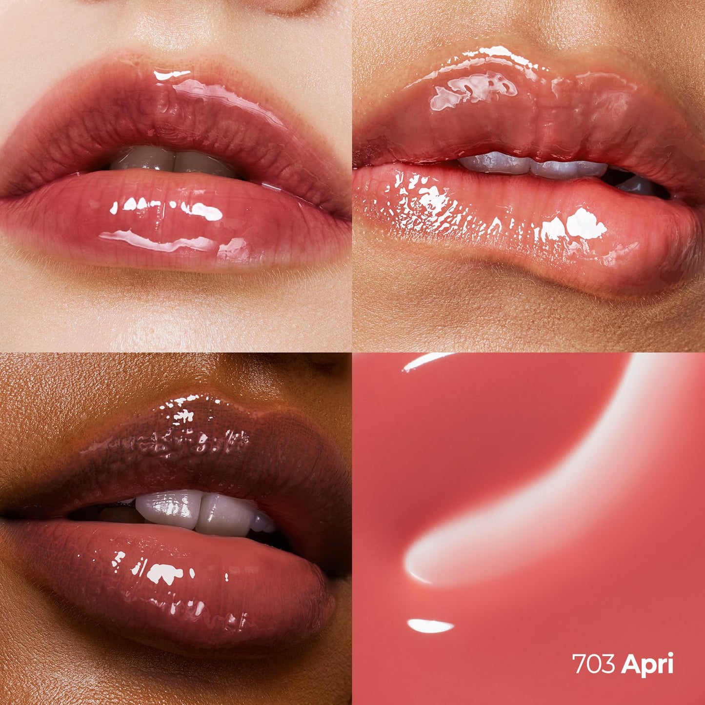 Laka Fruity Lip Glotioner, 10ml/0.33 fl.oz, Lip Gloss with High Shine Vivid Colors, Jelly tip for Hygienic & Easy Application, K-Beauty (#703 Apri) LakaBuy Supplements Australia