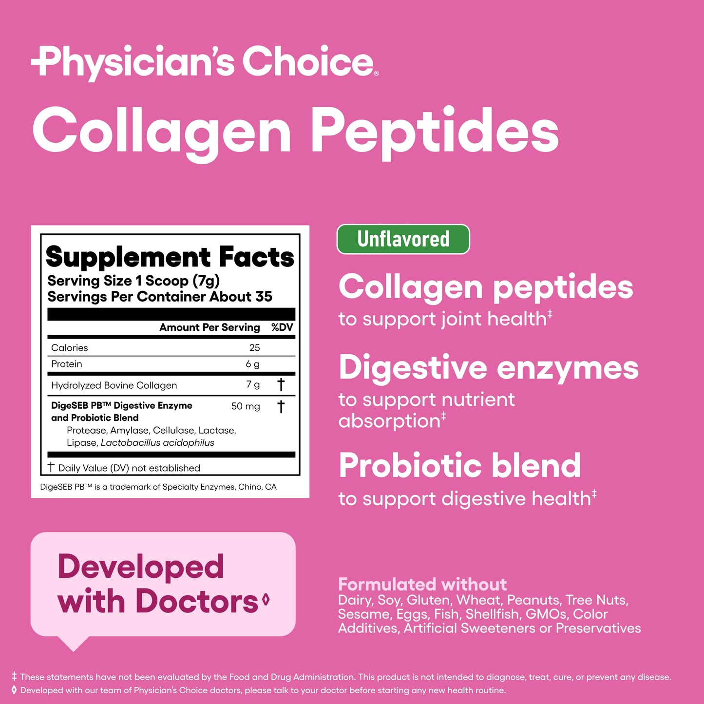 Physician's CHOICE Collagen Peptides - Hydrolyzed Protein Powder for Hair, Skin, Joints - Grass Fed, Non-GMO Physician's CHOICE buy supplements Au