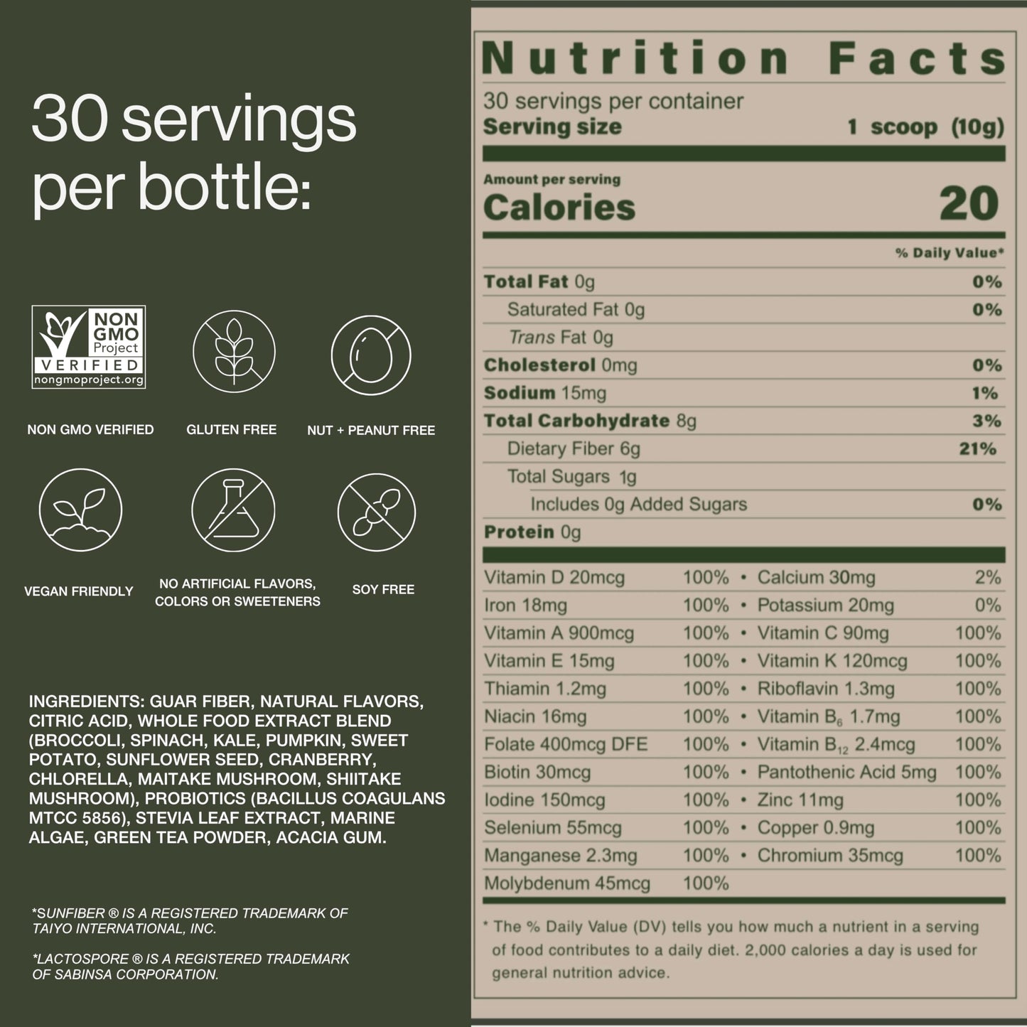 B.WILD Plant-Based Multivitamin Superfood Drink Mix – Refreshing Peach Green Tea with Vitamins, Minerals, Prebiotics & Probiotics for Gut Health & Daily Wellness – 30 Servings – Vegan, Gluten-Free B.WILD buy supplements Au
