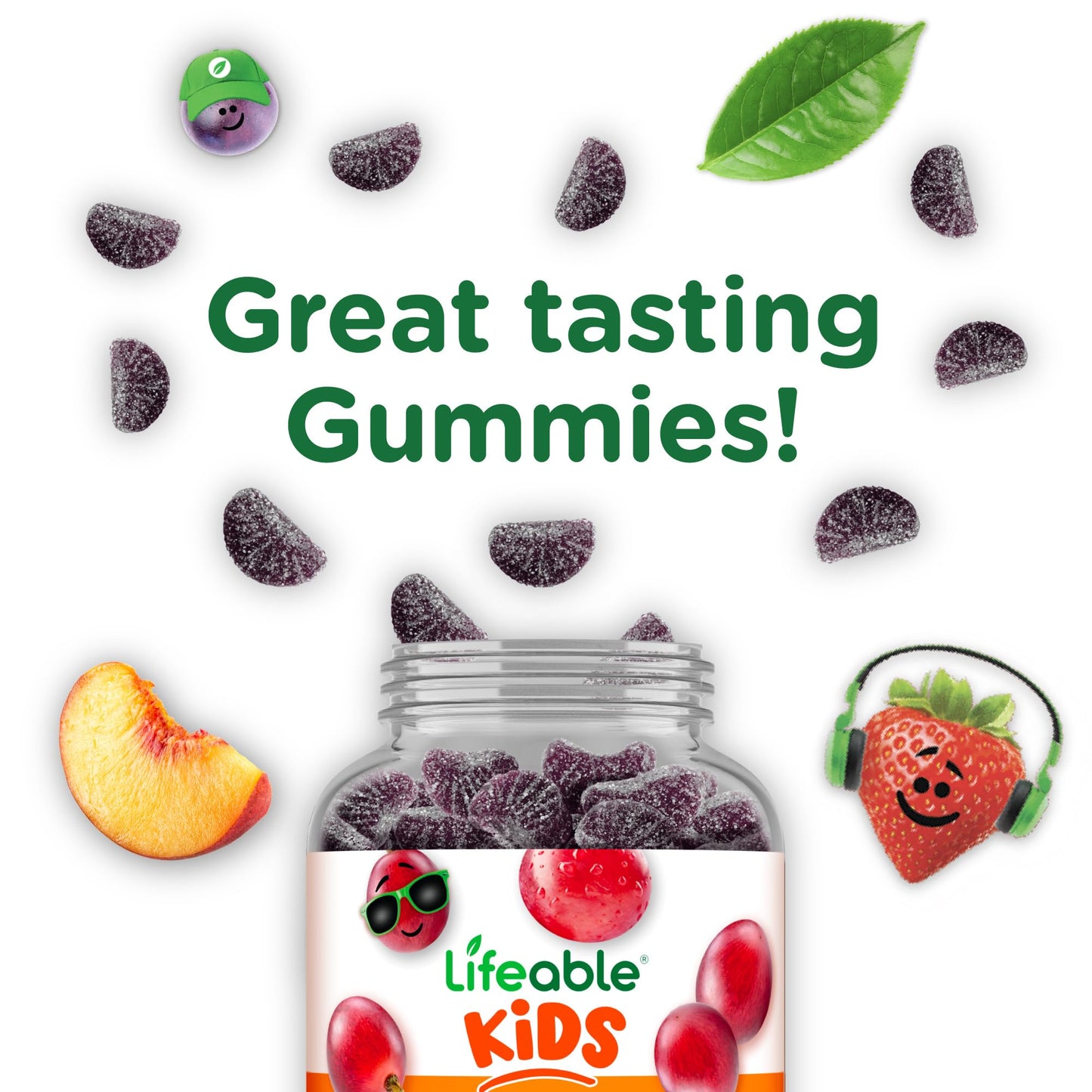 Iron Supplements for Kids | 10mg | with Vitamin C | Great Tasting Iron Gummies for Kids | Vegan Non GMO Kids Iron | for Immune Health