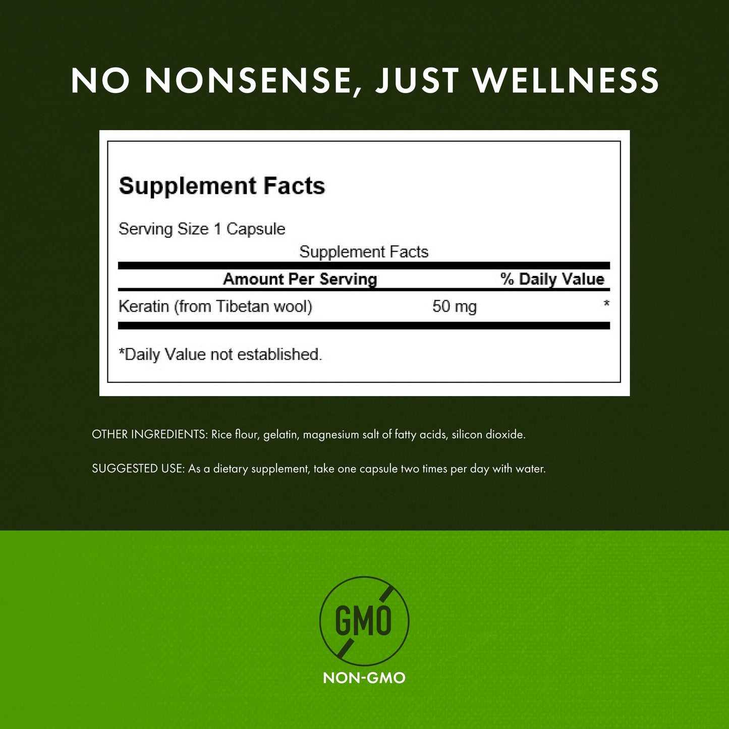 Swanson Keratin (from Tibetan Wool) - Natural Supplement Promoting Healthy Joints, Hair, Skin & Nails - Helps Nourish Healthy Connective Tissues - (60 Capsules, 50mg Each) SwansonBuy Supplements Australia