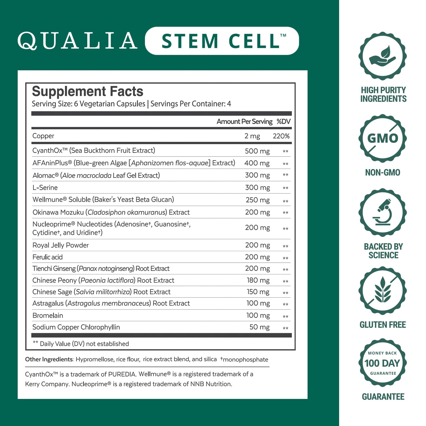 Qualia Stem Cell — Stem Cell Supplement Support with Royal Jelly, Astragalus & Sea Buckthorn | 16 Ingredients | 4 Days a Month | Helps Body Naturally heal* QUALIA LIFE SCIENCESBuy Supplements Australia