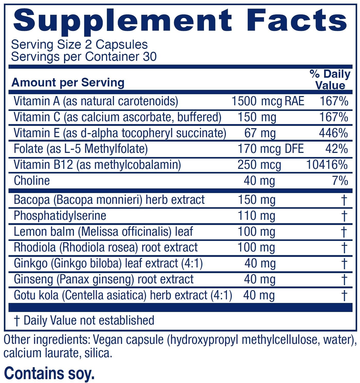 Vitanica MindBlend, Brain Support, Vegan, 60 Capsules VitanicaBuy Supplements Australia