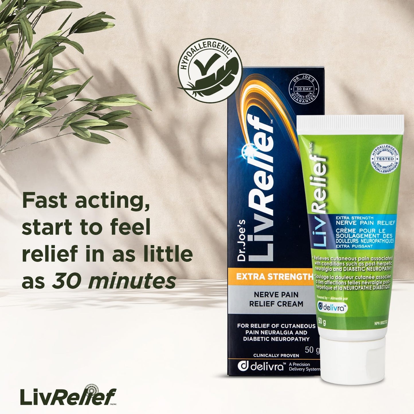 LivRelief Nerve Pain Relief Extra Strength - 50g LivReliefBuy Supplements Australia