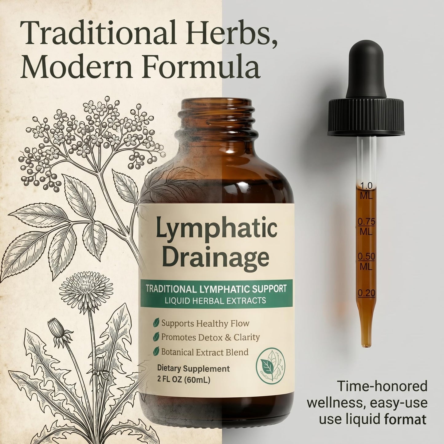 EYUTRD Lymphatic Drainage Drops,1200mg Herbal Blend with Elderberry & Echinacea Dandelion,– Supports Lymphatic Drainage, Immune System & Detox.2 fl.oz (1pcs) EYUTRD buy supplements Au