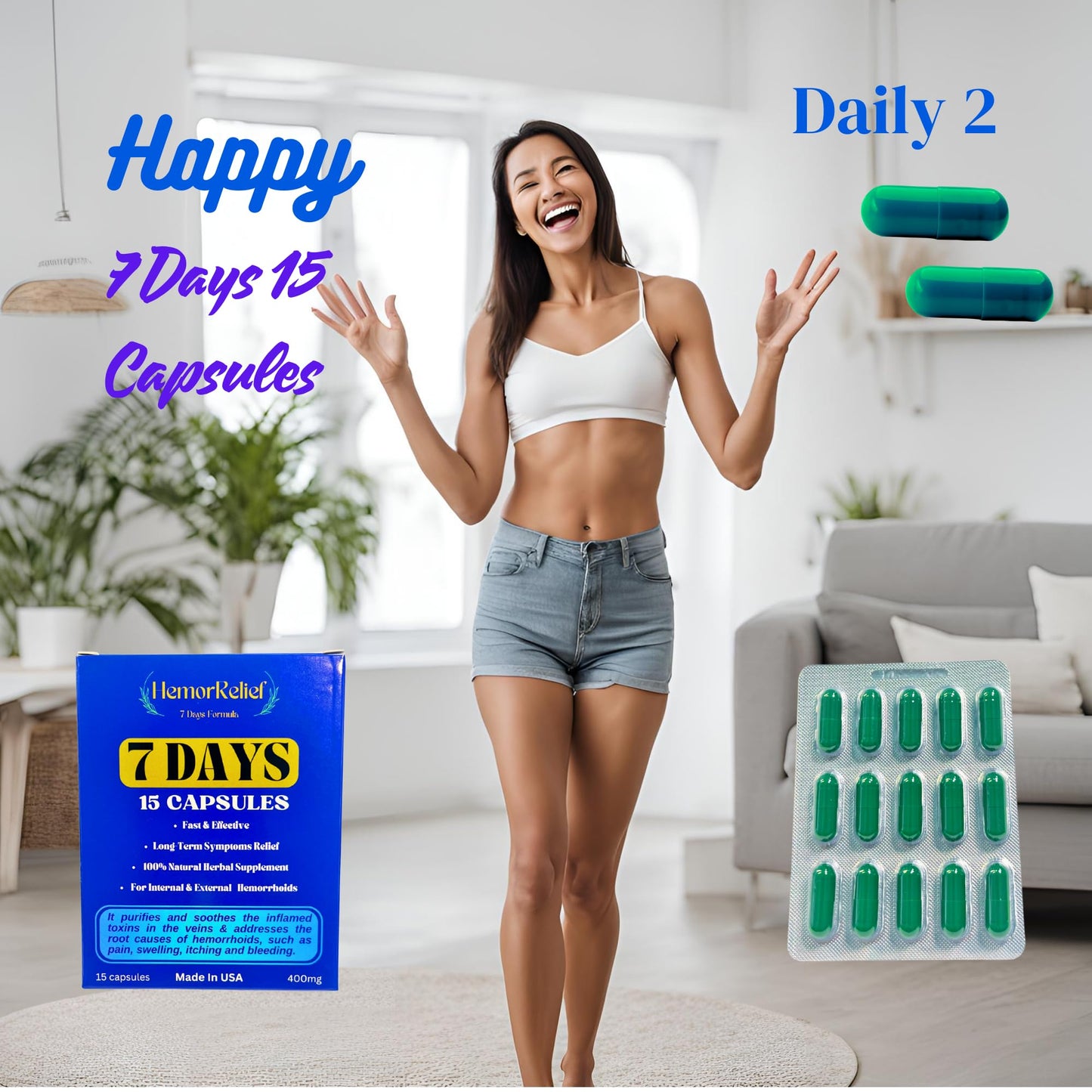 7Days Hemorrhoid Detox Formula, Works to Address The Root Causes of Hemorrhoids Provide Fast & Long-Lasting Relief GenericBuy Supplements Australia
