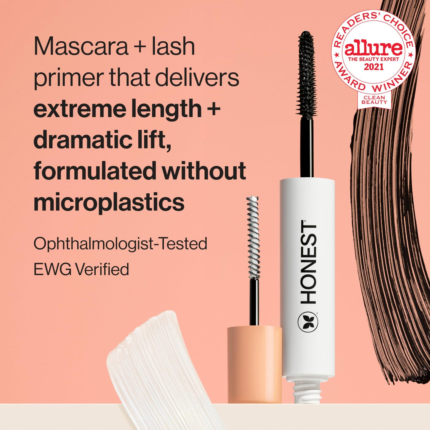 Honest Beauty 2-in-1 Extreme Length Clean Mascara + Lash Primer | Lengthening + Volumizing | Cruelty Free + Safe for Sensitive Eyes | Black, .27 fl oz Honest BeautyBuy Supplements Australia